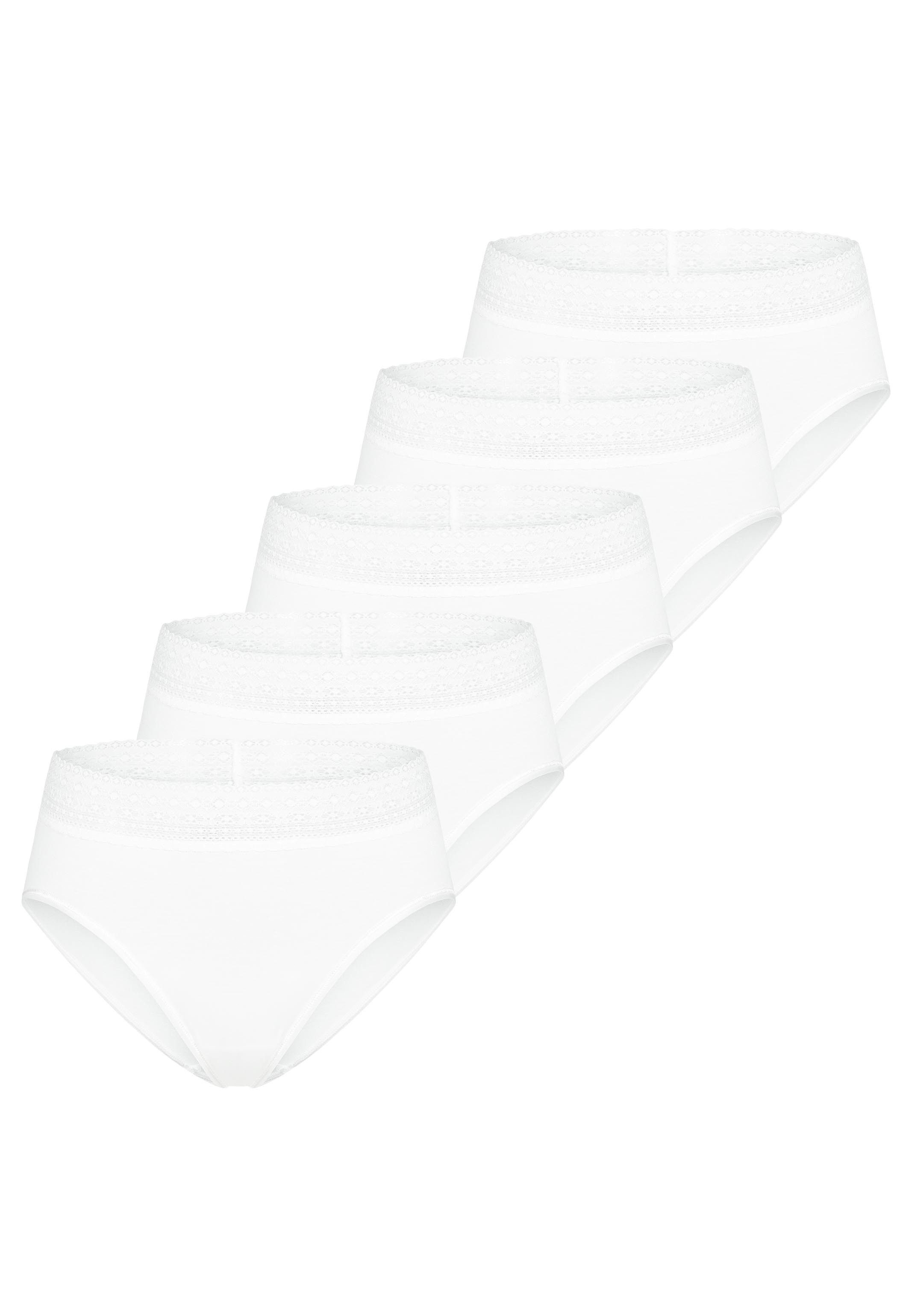 Mey Taillenslip 5er Pack Modal Lace (Spar-Set, 5-St) Taillen Slip - Blickdicht - Breiter Bund mit feiner Spitze
