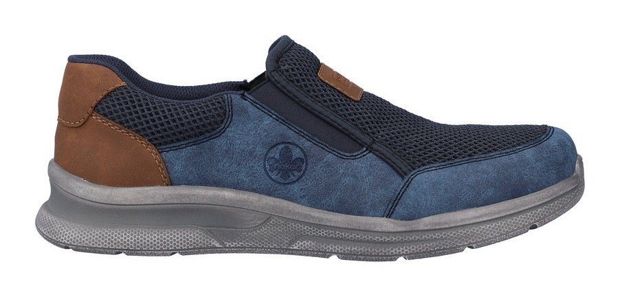 Rieker Slipper Schlupfschuh, Freizeitschuh mit seitlichen Stretcheinsätzen, G-Weite