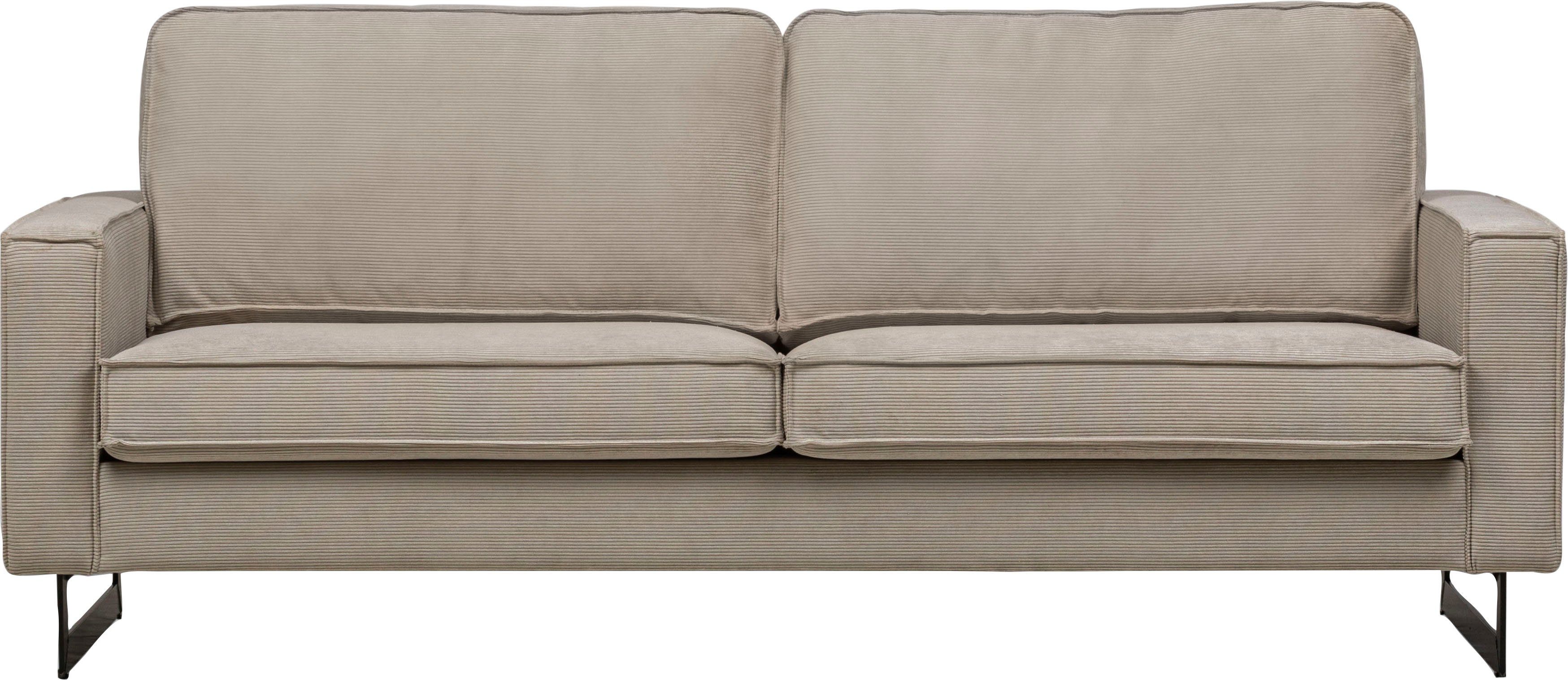 Home affaire 3-Sitzer "Pinto, 206 cm, Cord, Chenille, Lederoptik" mit Keder günstig online kaufen