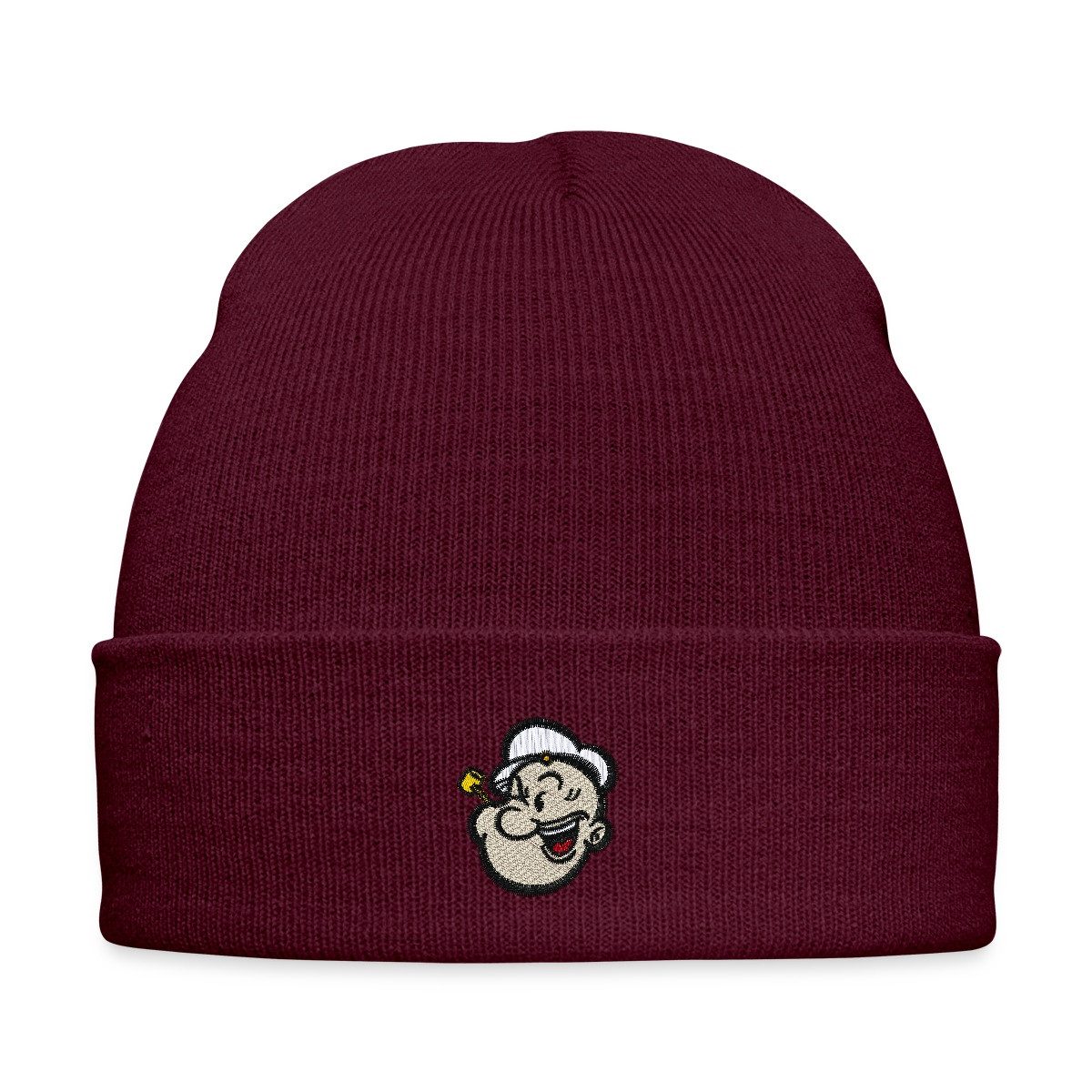 Beanie Popeye Als Stickmotiv Bestickte Wintermütze