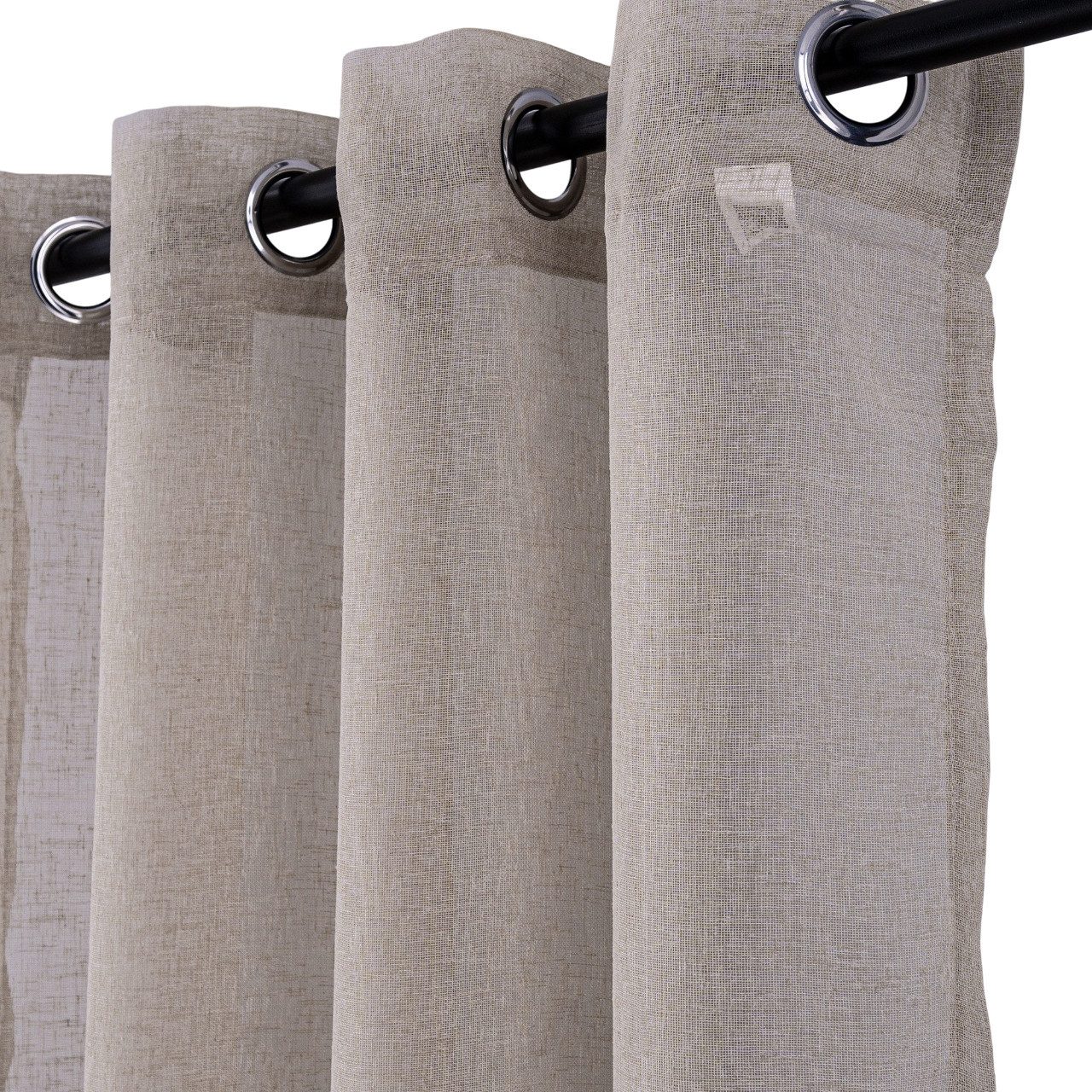 Brilliant Gardine / Transparent / Versch. Farben / 140x245cm / #9004 / Lein günstig online kaufen