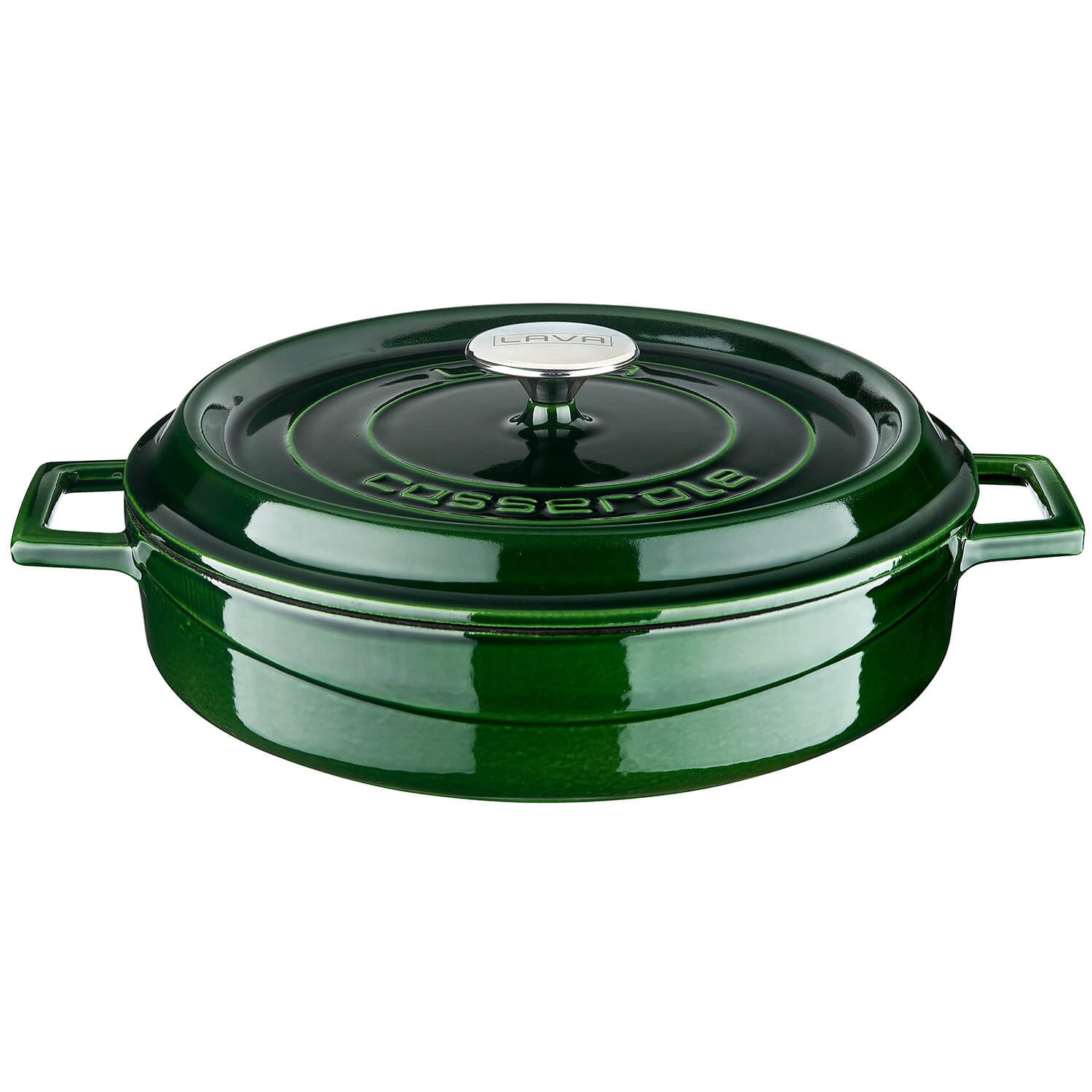Topf-Set LAVA Emaillierter Gusseisen-Schmortopf mit Deckel, Ø 28 cm, 3,51 Liter