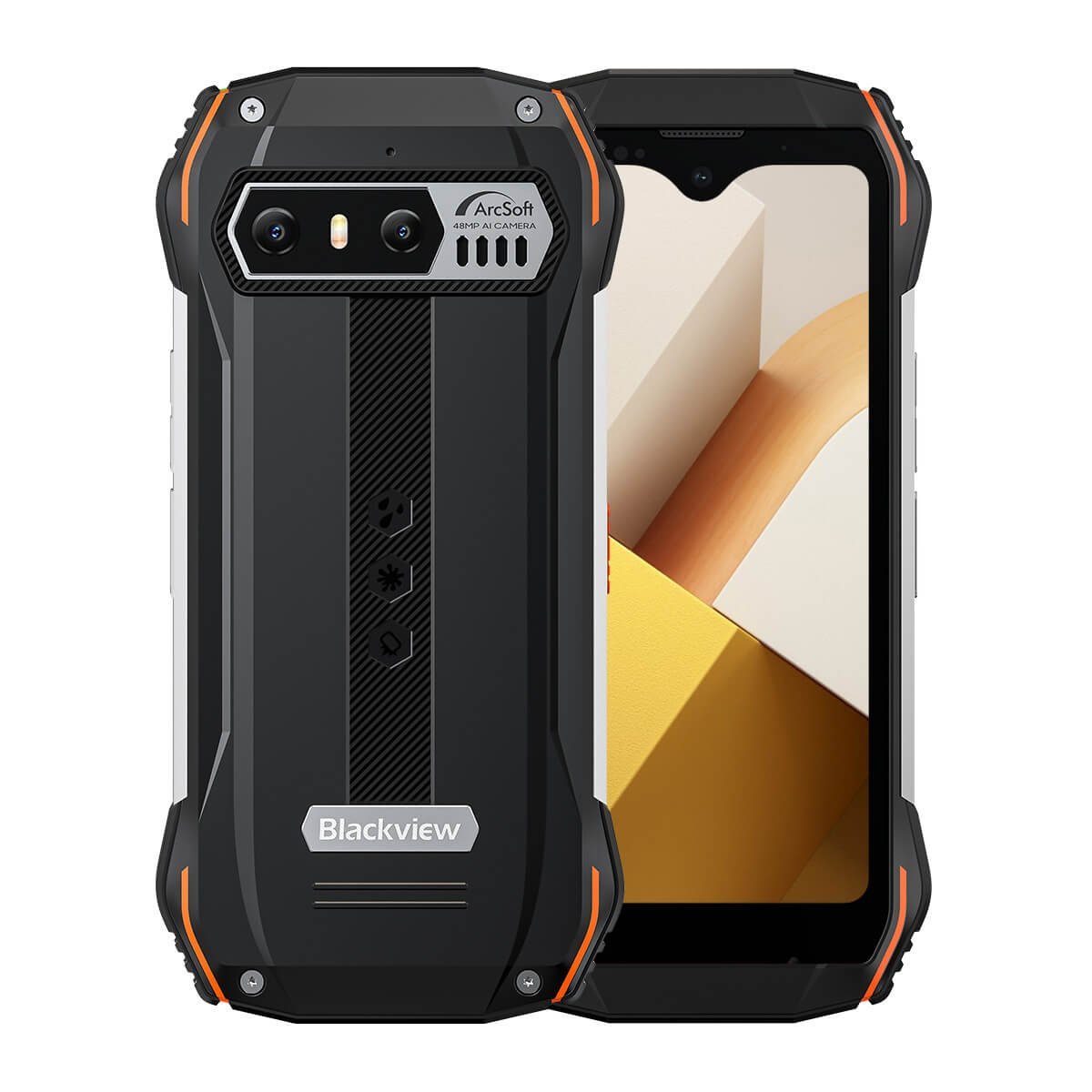 ‎Blackview GB 256 GB Speicher Mini Outdoorhandy Zoll, 8 Speicherplatz) Rugged GB (10,92 orange RAM 256 mit cm/4,3 N6000 Smartphone und