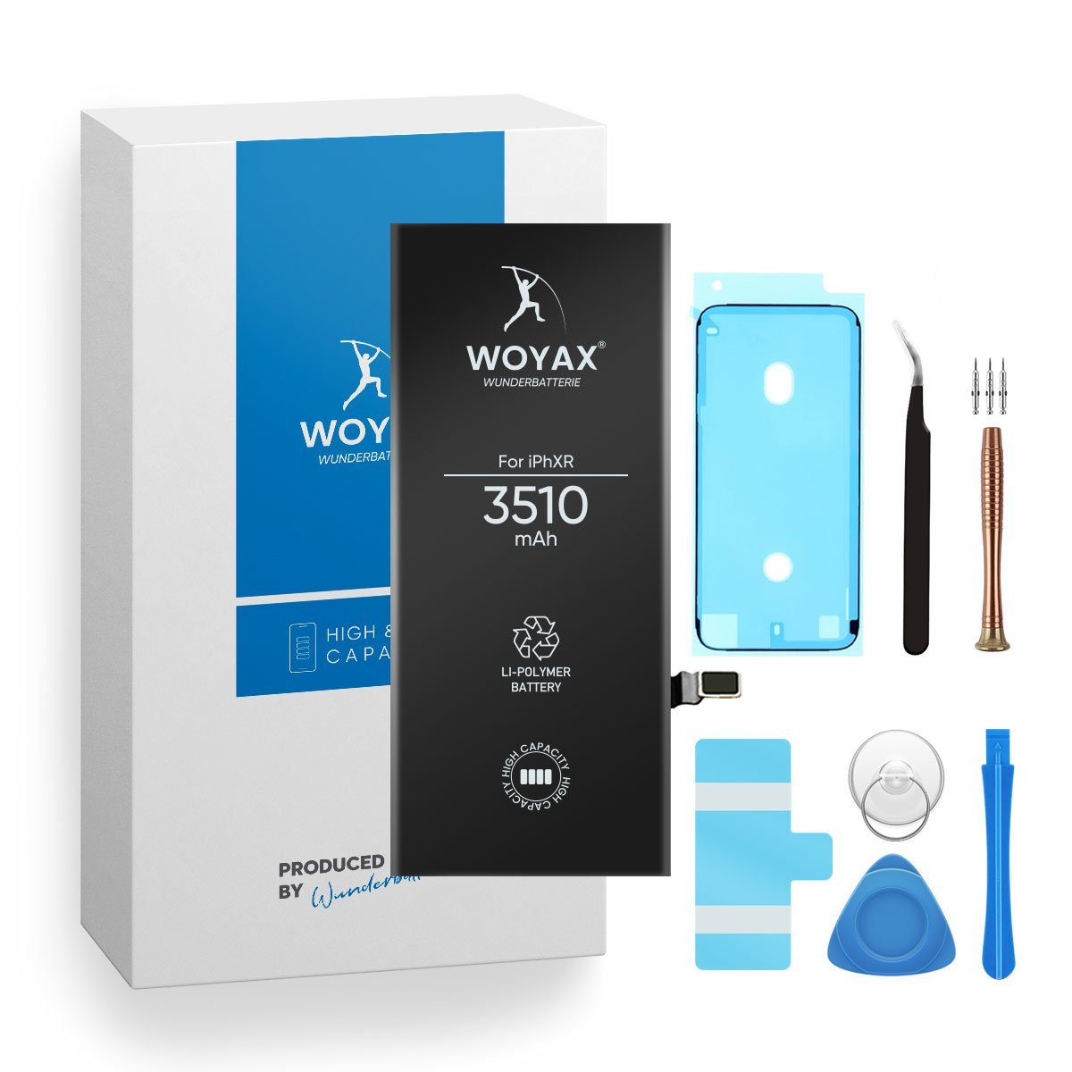 Woyax Wunderbatterie Akku für iPhone XR 3510 mAh Hohe Kapazität Ersatzakku Handy-Akku