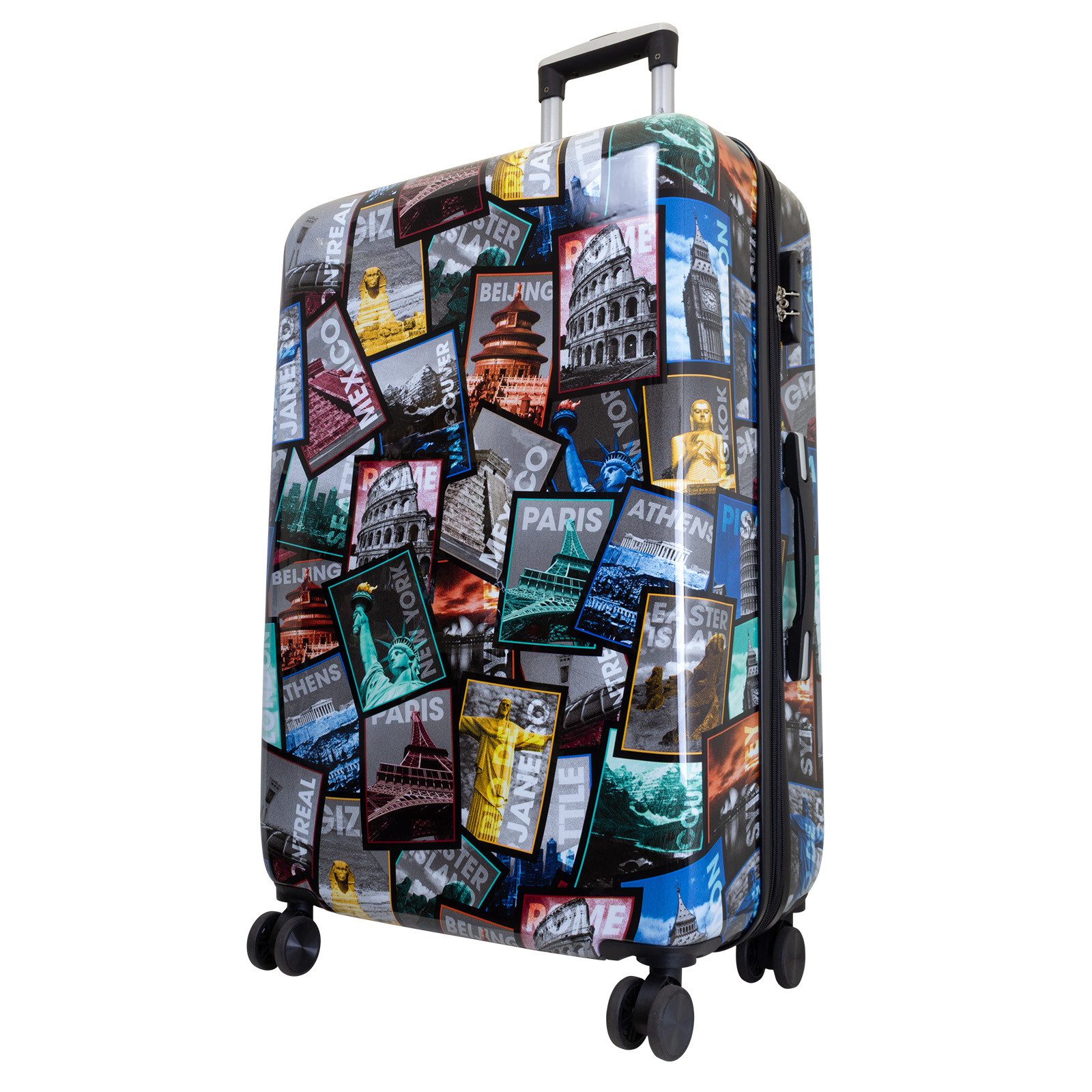 Trendyshop365 Hartschalen-Trolley City, bunter Koffer mit günstig online kaufen
