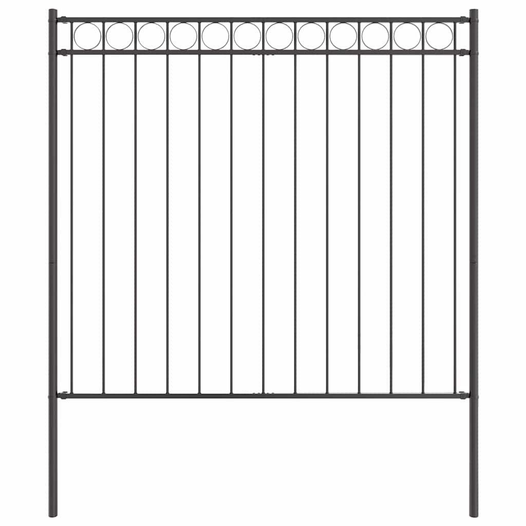 vidaXL Gartenzaun Zaunelement Assen Grau 170 x 170 cm Stahl, (1-St)