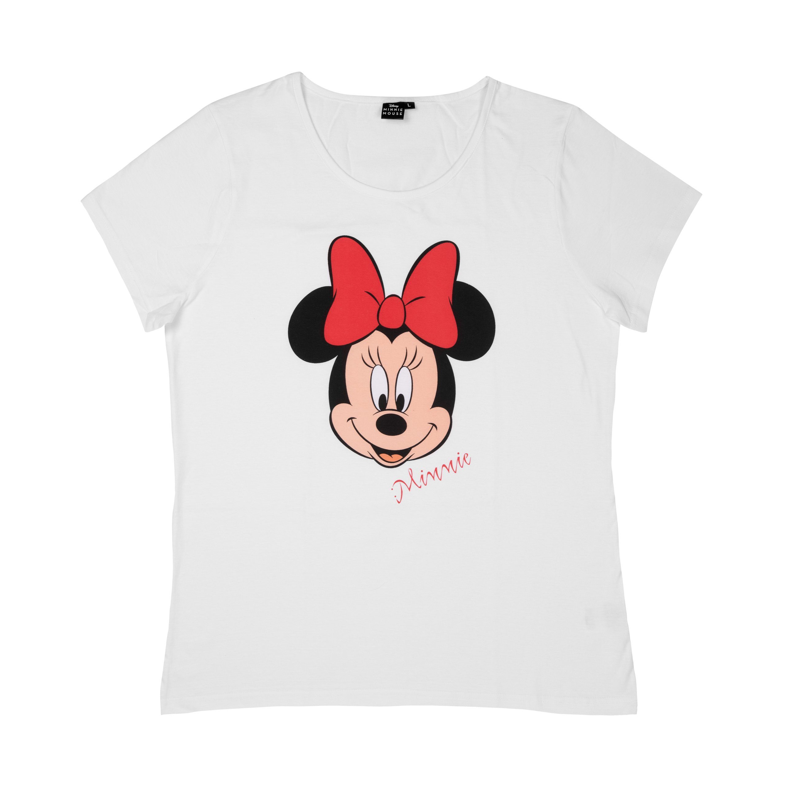 United Labels® T-Shirt Disney Minnie Damen Mouse T-Shirt für Weiß