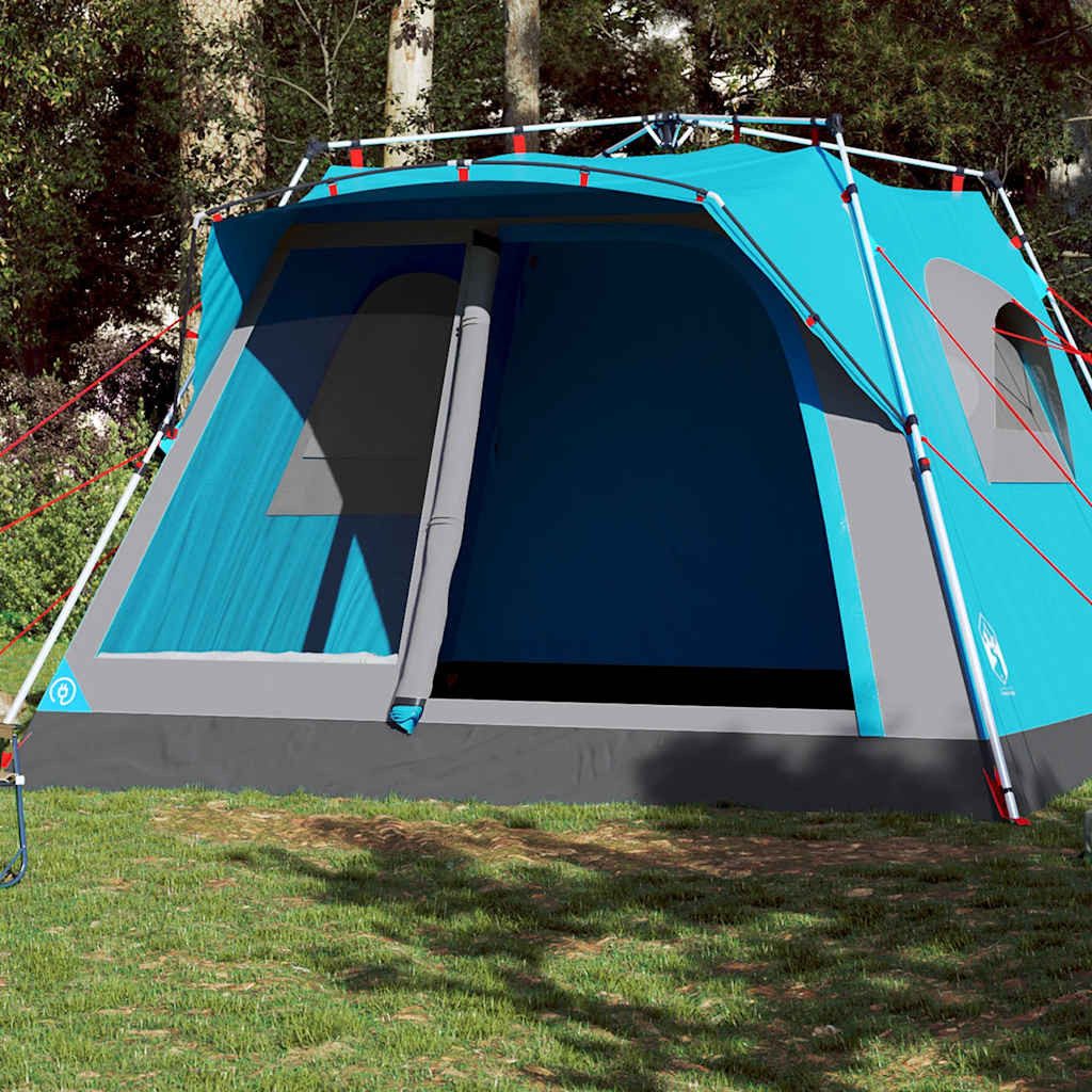vidaXL Tunnelzelt Familienzelt für 7 Personen Blau Quick Release, (1 tlg)