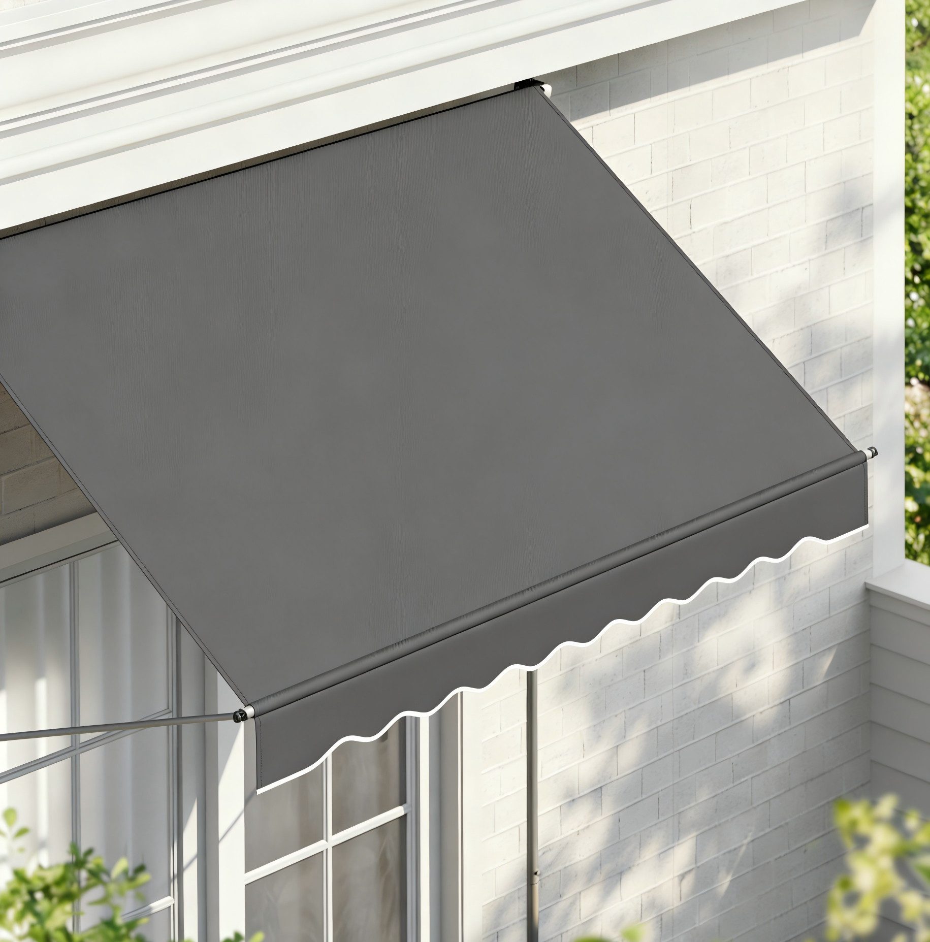 SONGMICS Klemmmarkise Balkonmarkise, höhenverstellbar, mit Handkurbel
