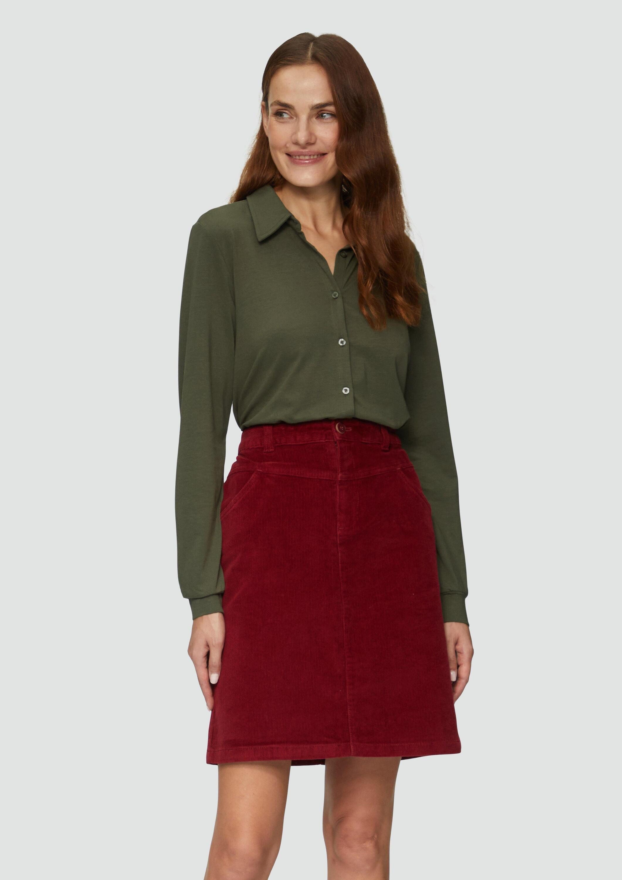 s.Oliver Langarmbluse T-Shirt Hemdbluse aus Jersey günstig online kaufen