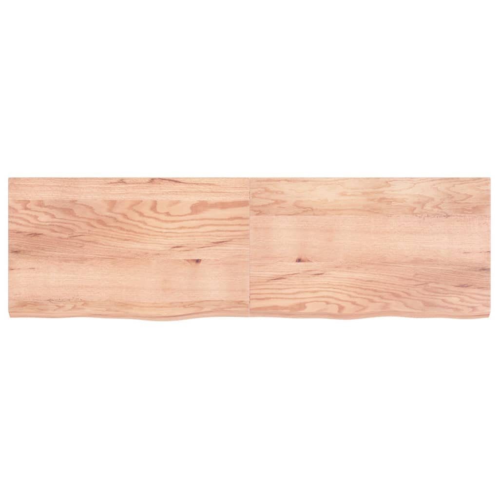 Hellbraun furnicato Eiche 200x60x(2-6)cm Behandelt Tischplatte Massivholz