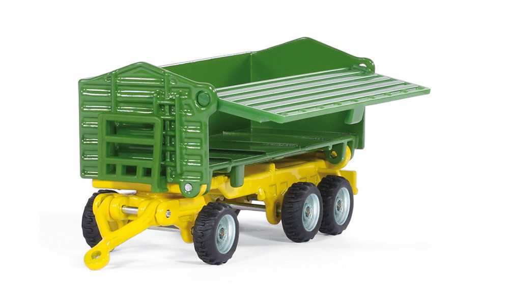SIEPER Modelltraktor siku John Deere mit Frontlader und Anhänger 1:87