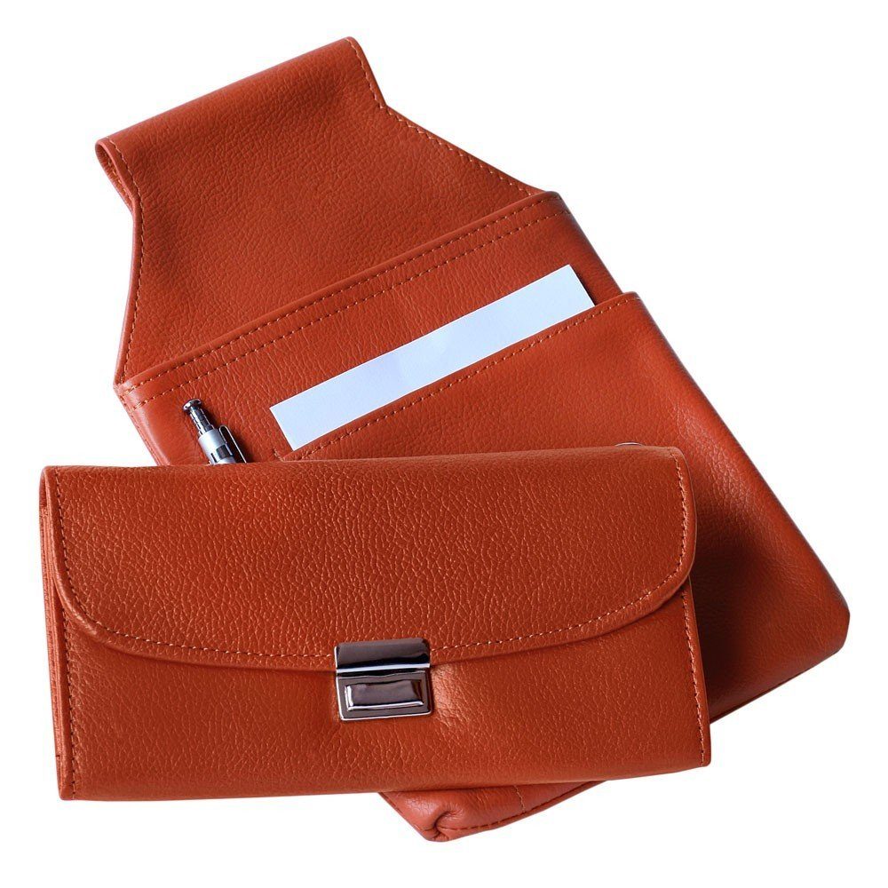 Kellnerhalfter, Hamosons Kellnerholster, Profi Hamosons Orange, Nappa-Leder, Kellnerbörse