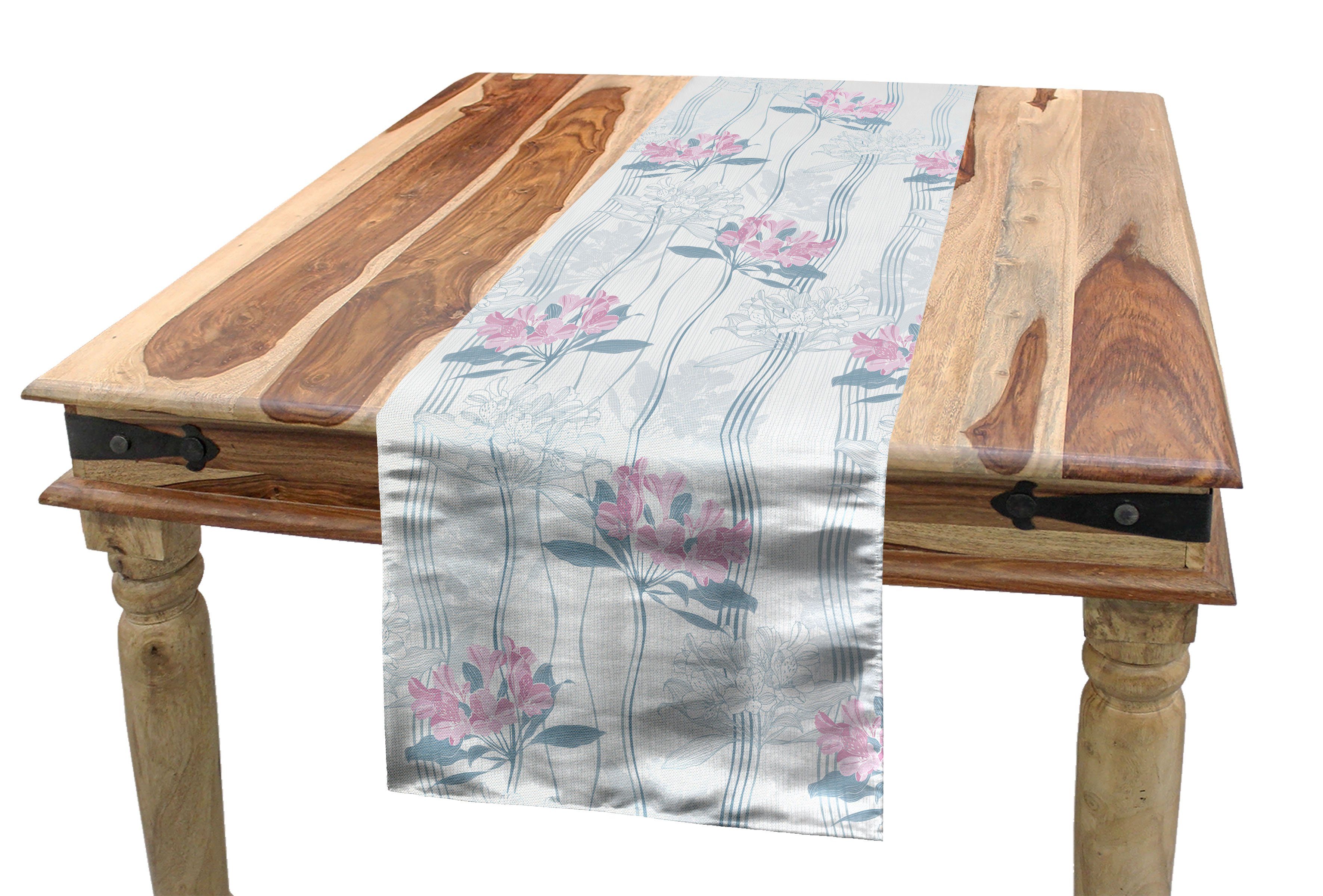 Abakuhaus Tischläufer Esszimmer Küche Rechteckiger Dekorativer Tischläufer, Blumen Pinky Alstroemeriablumen | Tischläufer