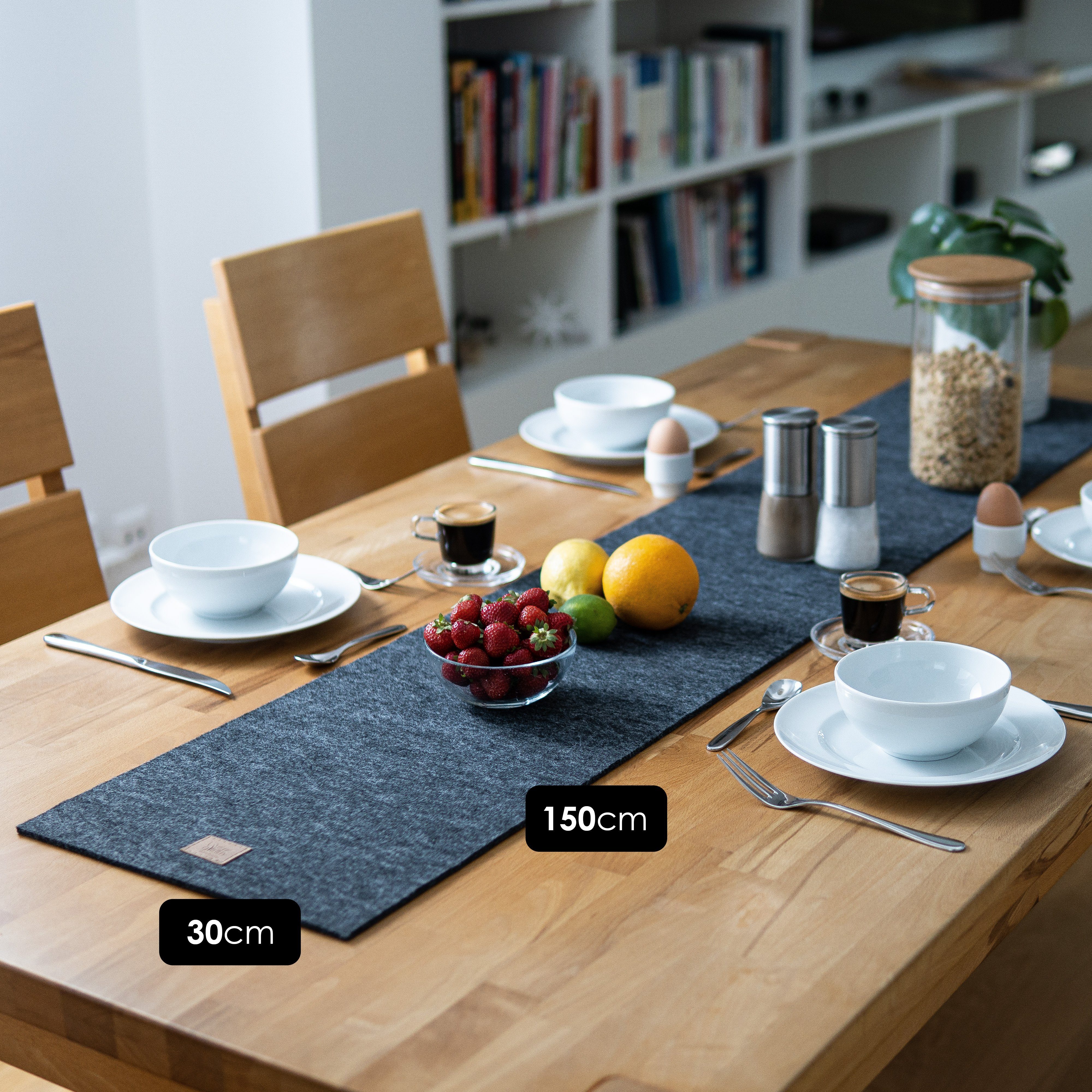 Easy and Green Tischläufer Filz 150 cm x 30cm aus upcycling rPET Filz, Made günstig online kaufen