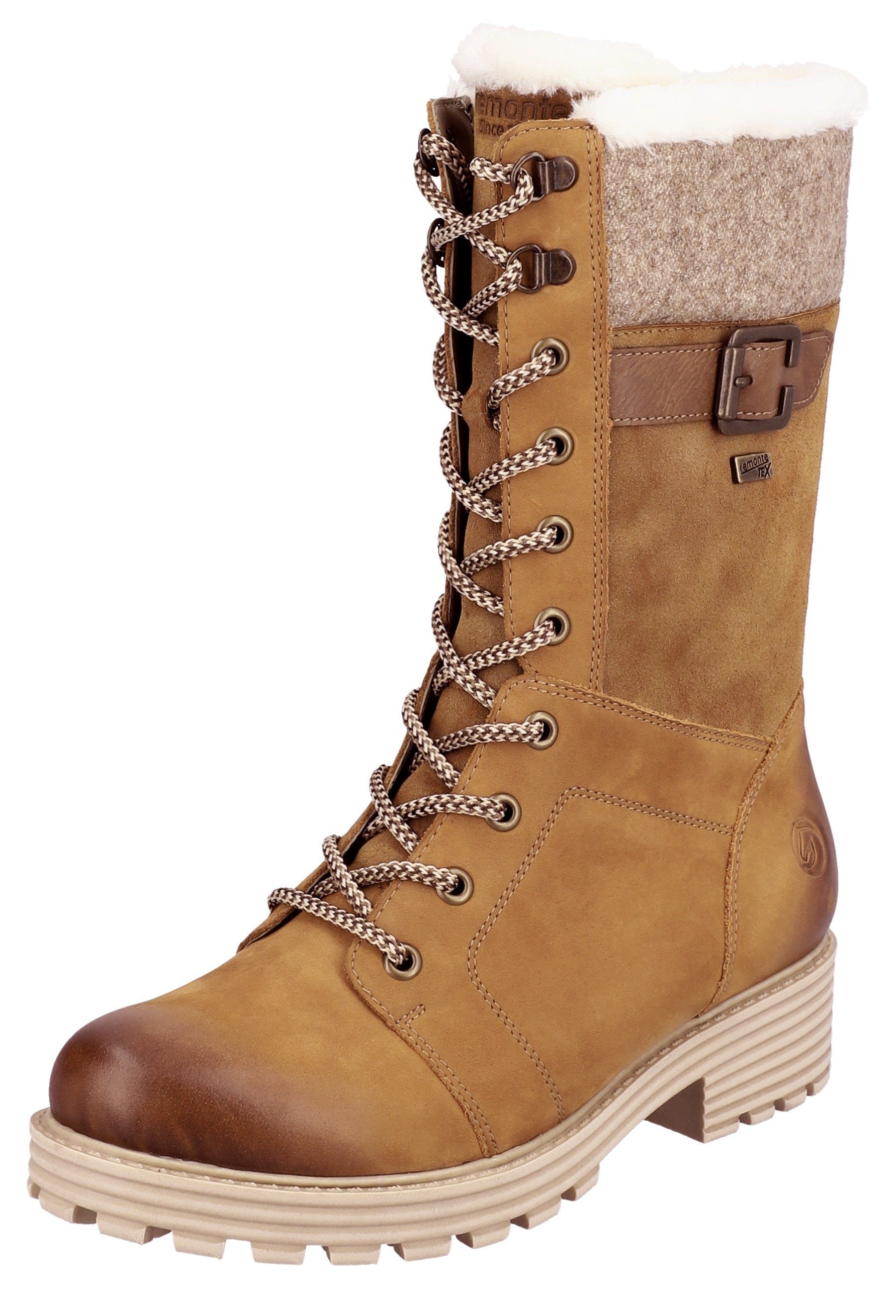 Remonte Winterstiefel, Blockabsatz, Schnürstiefel mit wasserabweisender günstig online kaufen