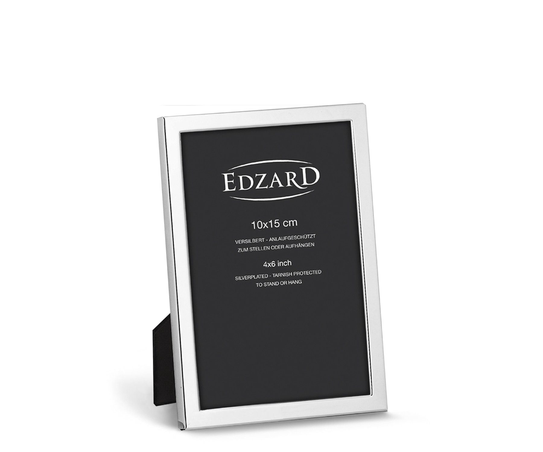 EDZARD Bilderrahmen Bergamo, versilbert und anlaufgeschützt, für 10x15 cm Foto