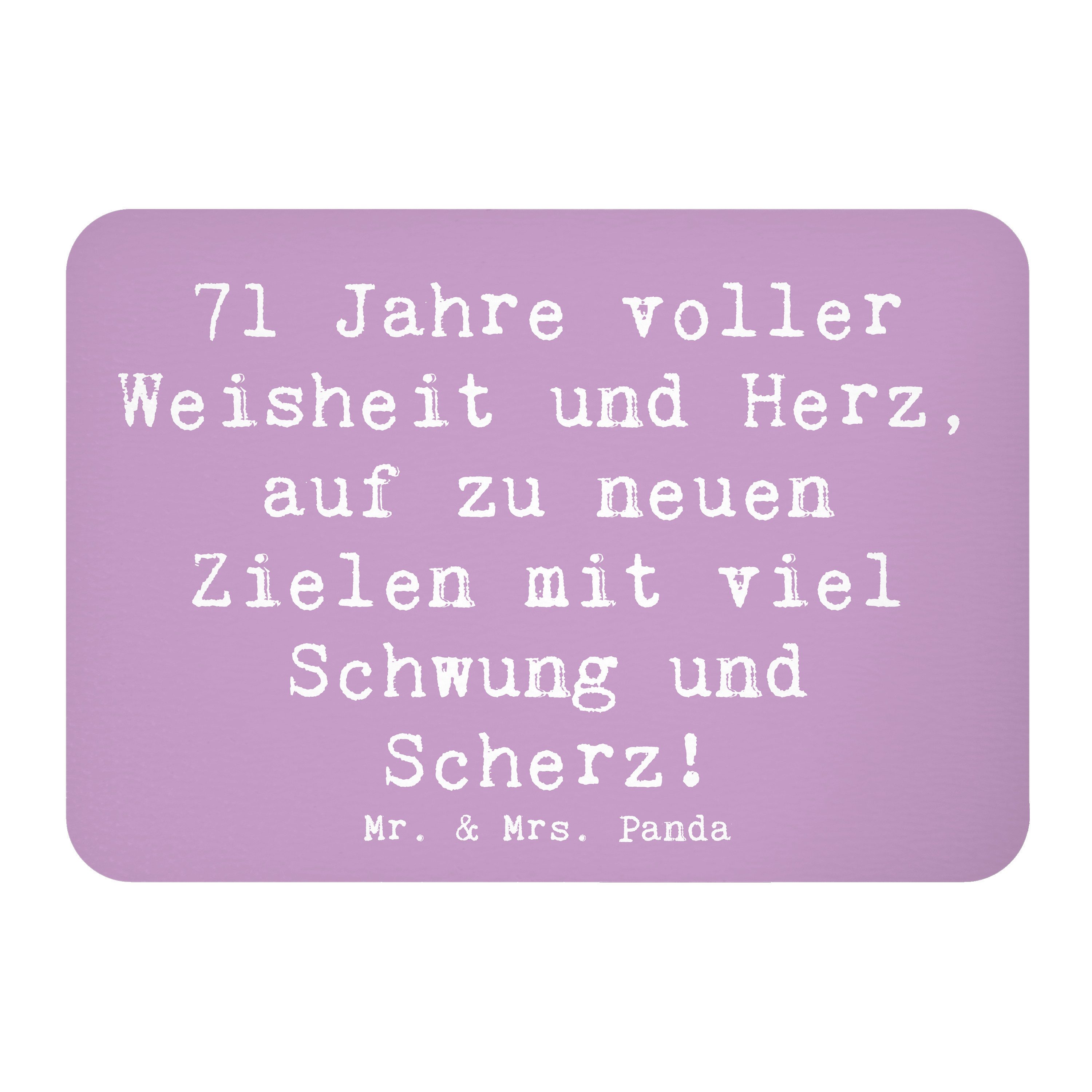 Magnet Spruch 71. Geburtstag - Lavendeltraum - Geschenk, Schwung, Kühlschran