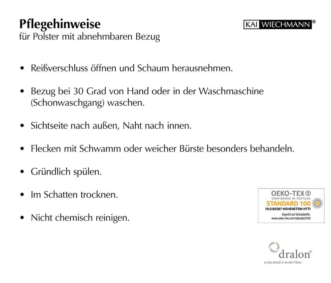 Kai Wiechmann Sesselauflage Sitzauflage 43 x waschbares 57 & grau cm hochwertiges als Polster Kissen für Gartensessel Anthrazit UV-stabiles für Bananensessel