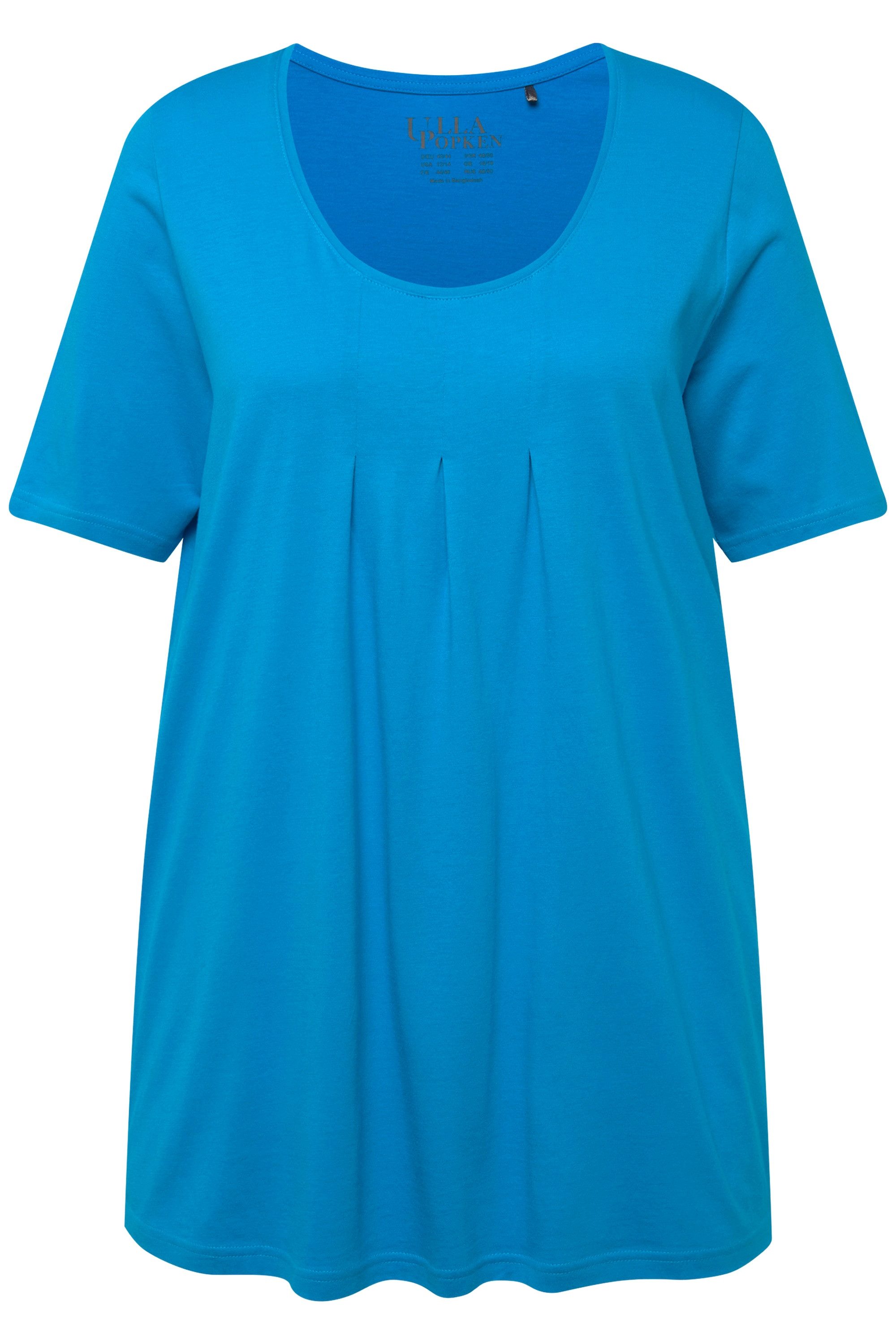 Ulla Popken T-Shirt T-Shirt Zierfalten A-Linie günstig online kaufen