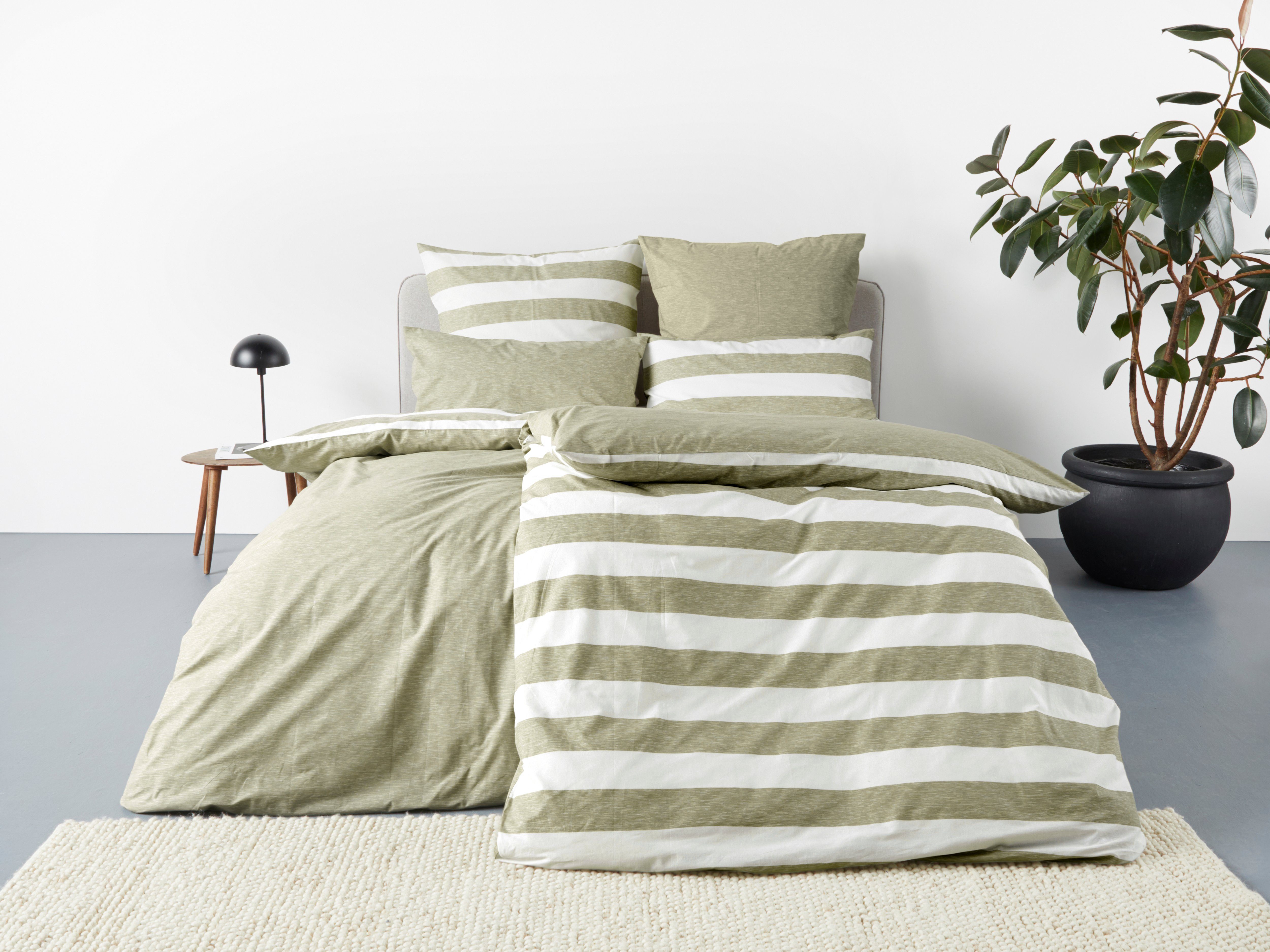 OTTO home Wendebettwäsche Big Stripe, Renforcé (Bio-Baumwolle), 2 teilig, 1 günstig online kaufen