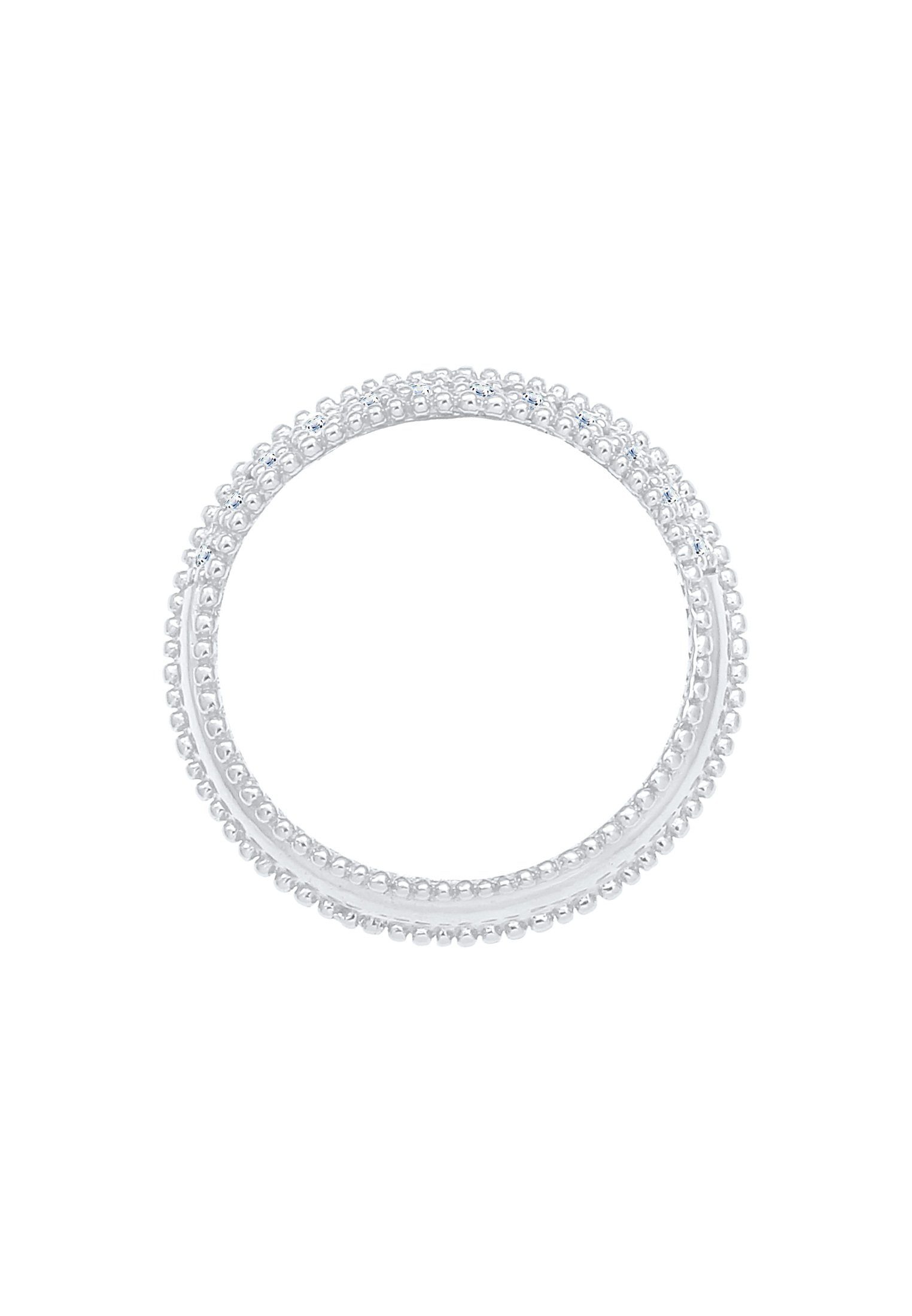 Elli DIAMONDS Verlobungsring Diamant (0.12 ct) Kugeln Bandring 925er silber