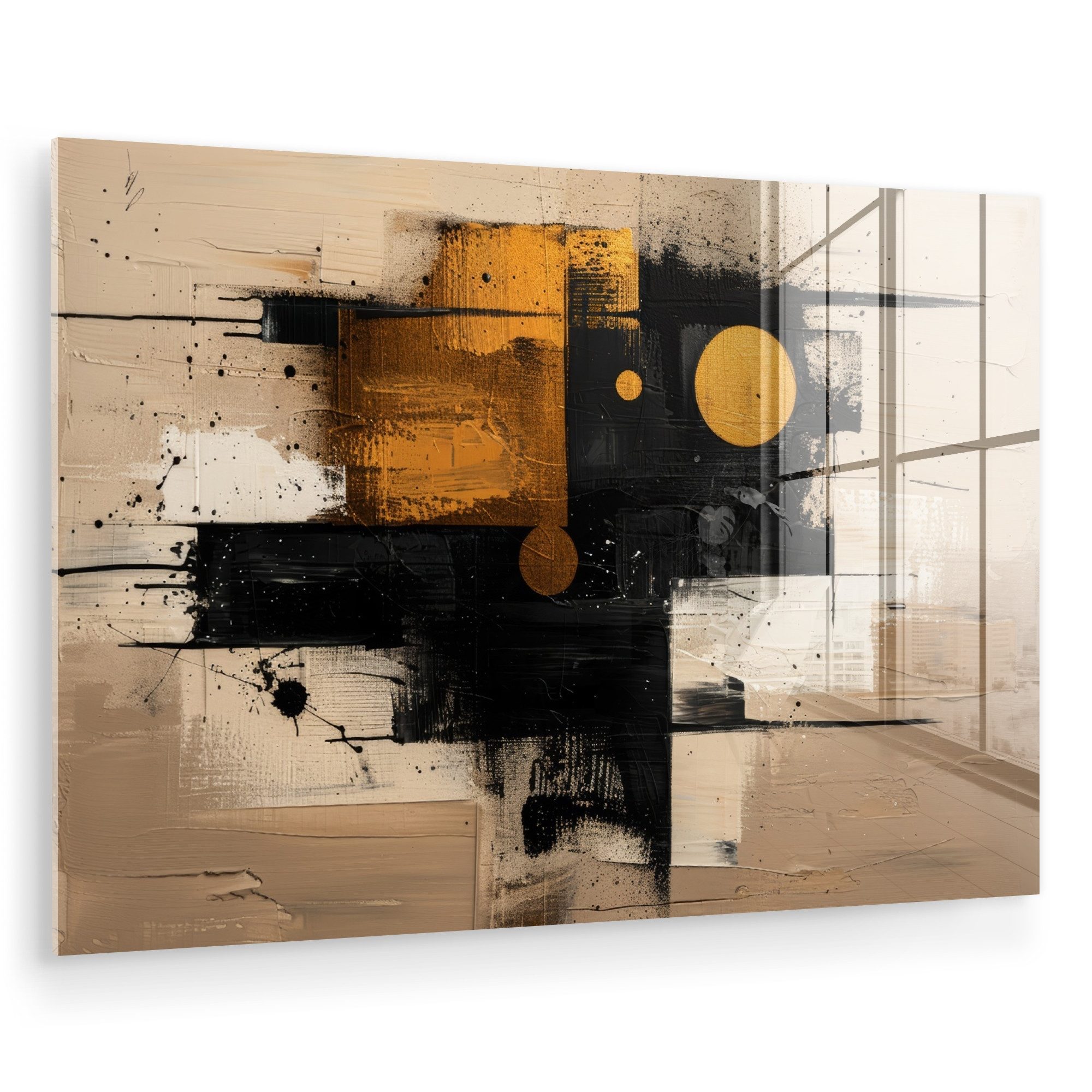 MuchoWow Acrylglasbild Abstrakt - Schwarz - günstig online kaufen
