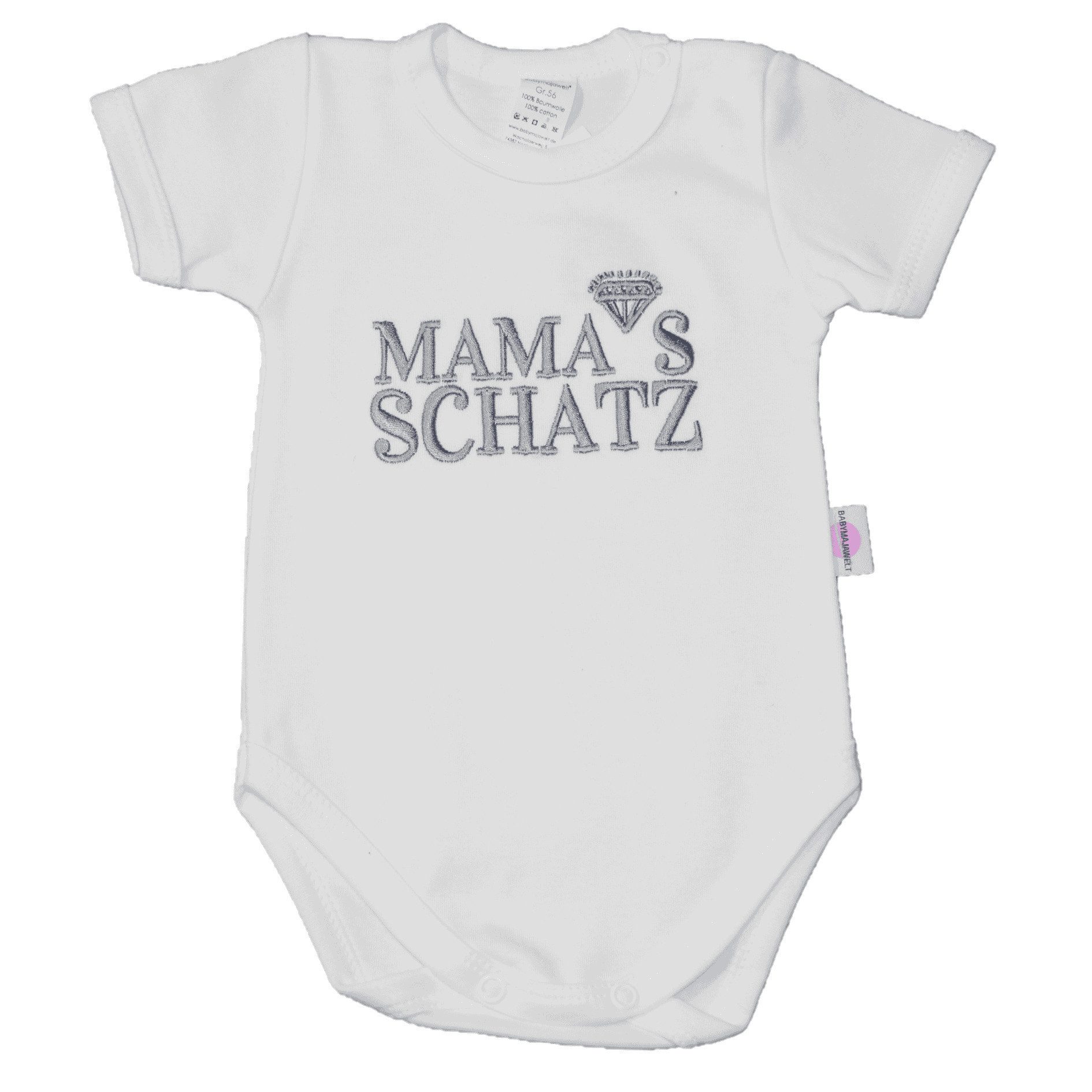 Kurzarmbody Baby Body - Mamas Schatz, kurzarm, weiß Limited