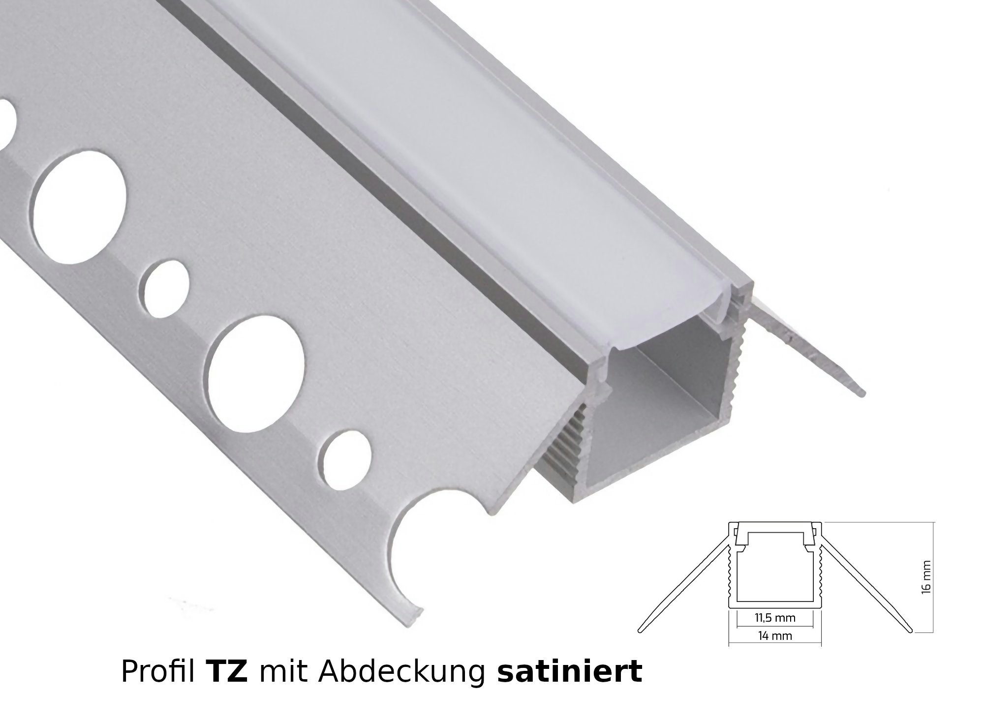 1m Profile Streifen Schiene C Kanal Stück Leiste Profile Alu für oyajia Aluprofil Schiene LED-Stripe-Profil LED 2 Aluminium 2x Alu Leuchte, Aluprofil Beleuchtung