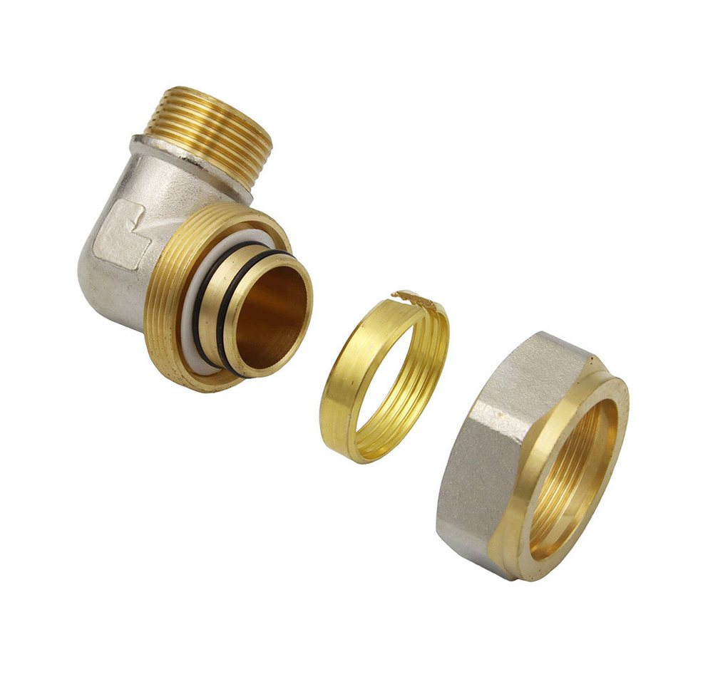 Thumbnail - PipeTec Deutschland Gewindefitting Klemmring Schraubfitting Winkel 32x3 90° - 3/4 Zoll Aussengewinde