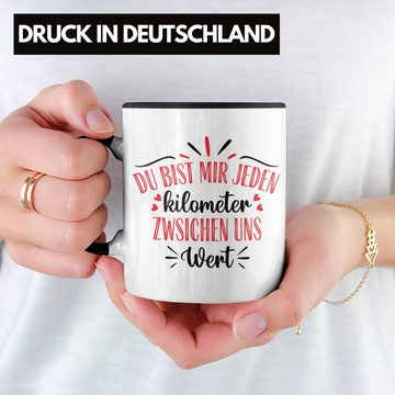 Trendation Tasse Trendation - Fernbeziehung Geschenk für Ihn Sie Tasse mit Spruch Valentinstag Geburtstag Geschenk Freund