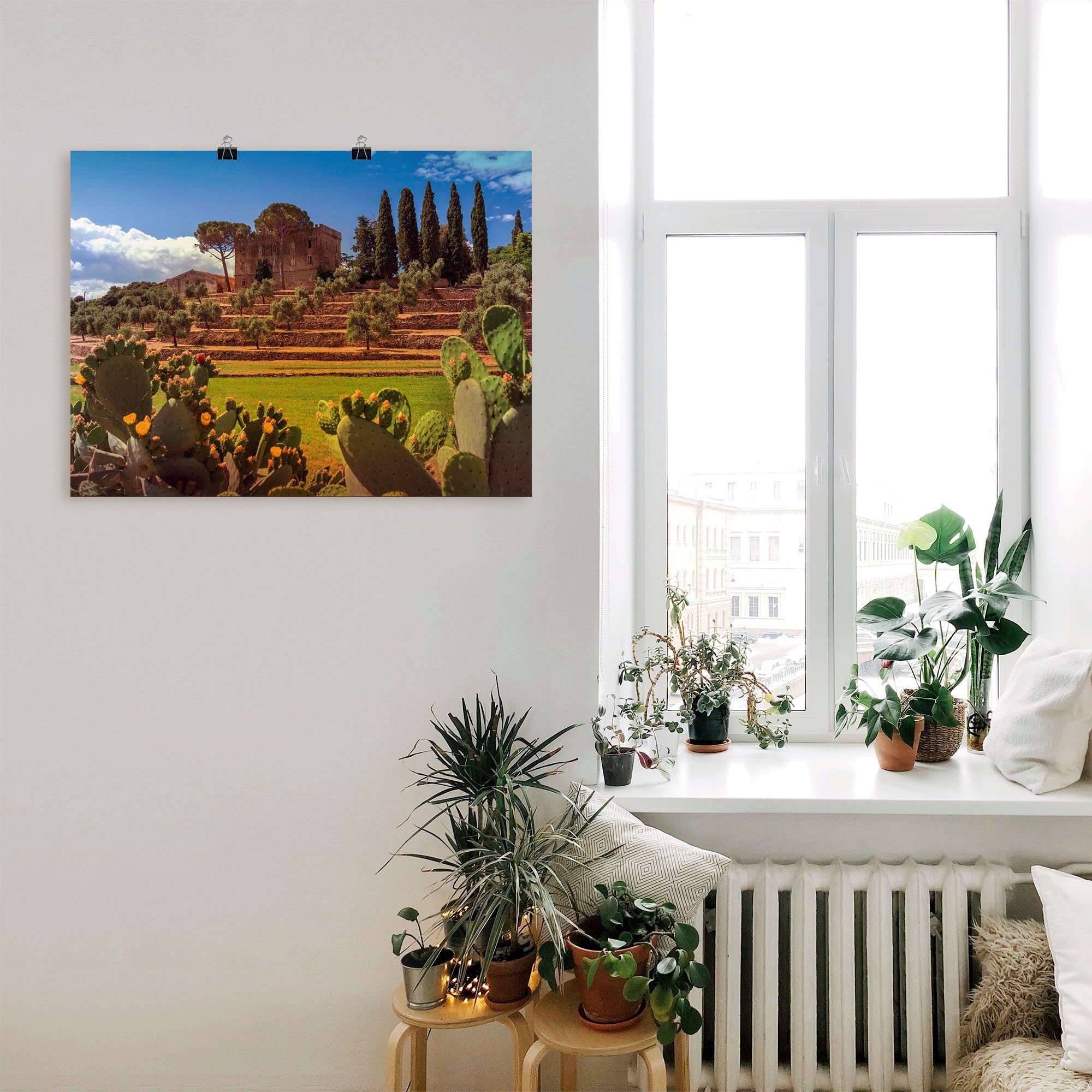 in I, Wandbild oder Europa (1 St), Wandaufkleber Größen Toskana als Artland Poster versch. Leinwandbild,