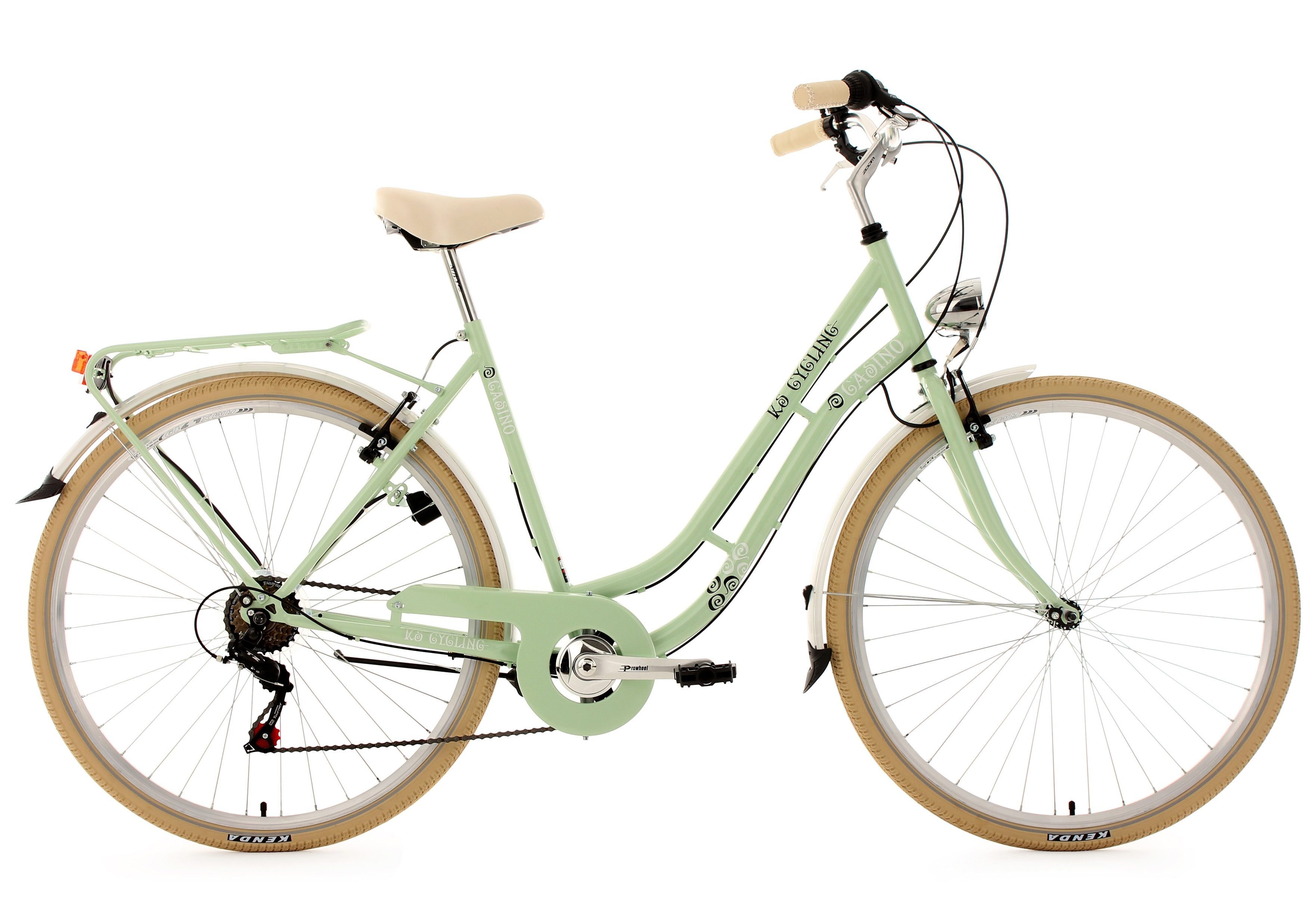 KS Cycling Cityrad Casino, 6 Gang Shimano Tourney TZ Schaltwerk, Kettenschaltung, für Damen und Herren, Kettenschaltung