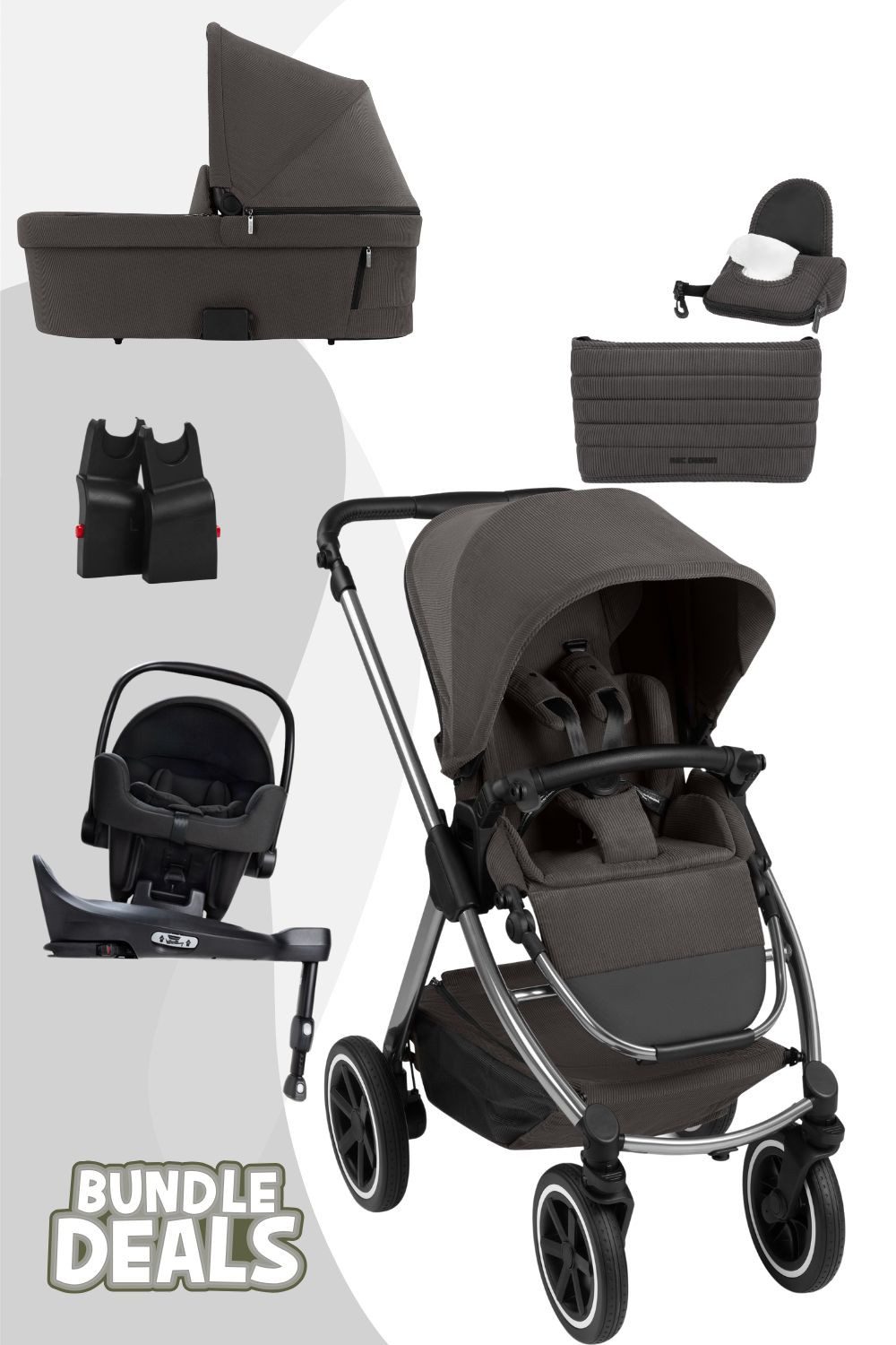 ABC Design Kombi-Kinderwagen ABC Samba 2 Set mit Graco SnugLite i-Size inkl. Snug Turn Base