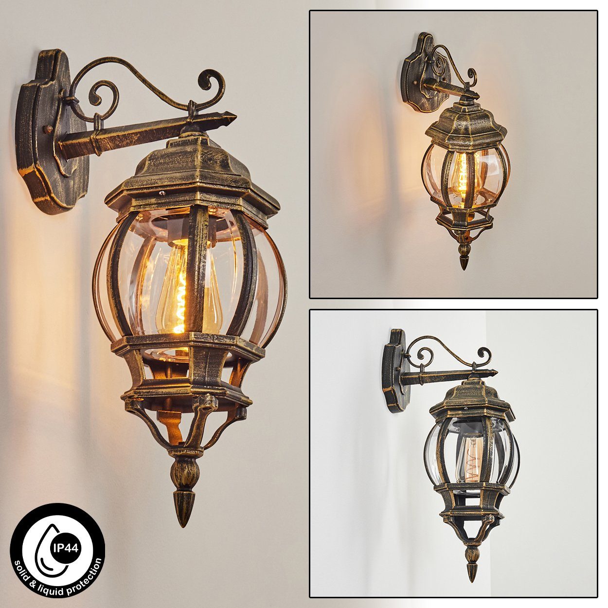 hofstein Außen-Wandleuchte »Meyen« Wandlampe abwärts aus günstig online kaufen