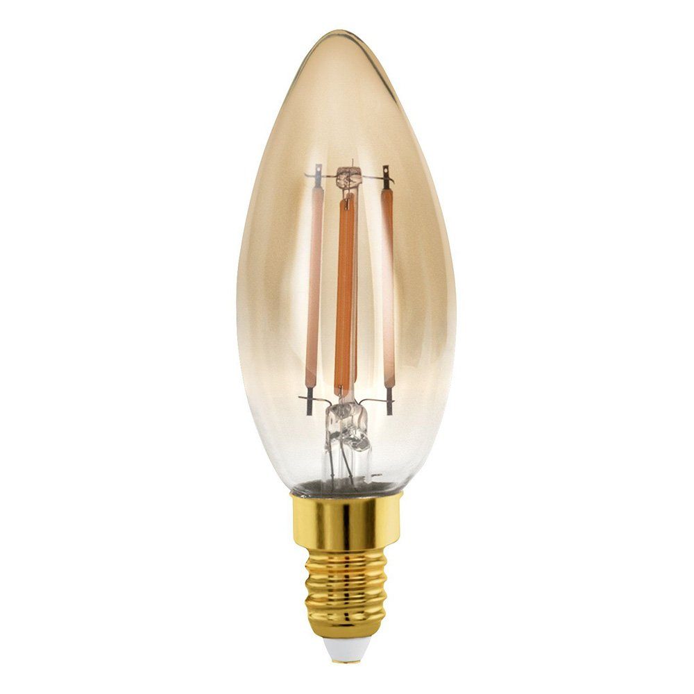EGLO LED-Leuchtmittel Kerze C35 4W = 28W E14 Gold 300lm extra warmweiß 1700K DIMMBAR