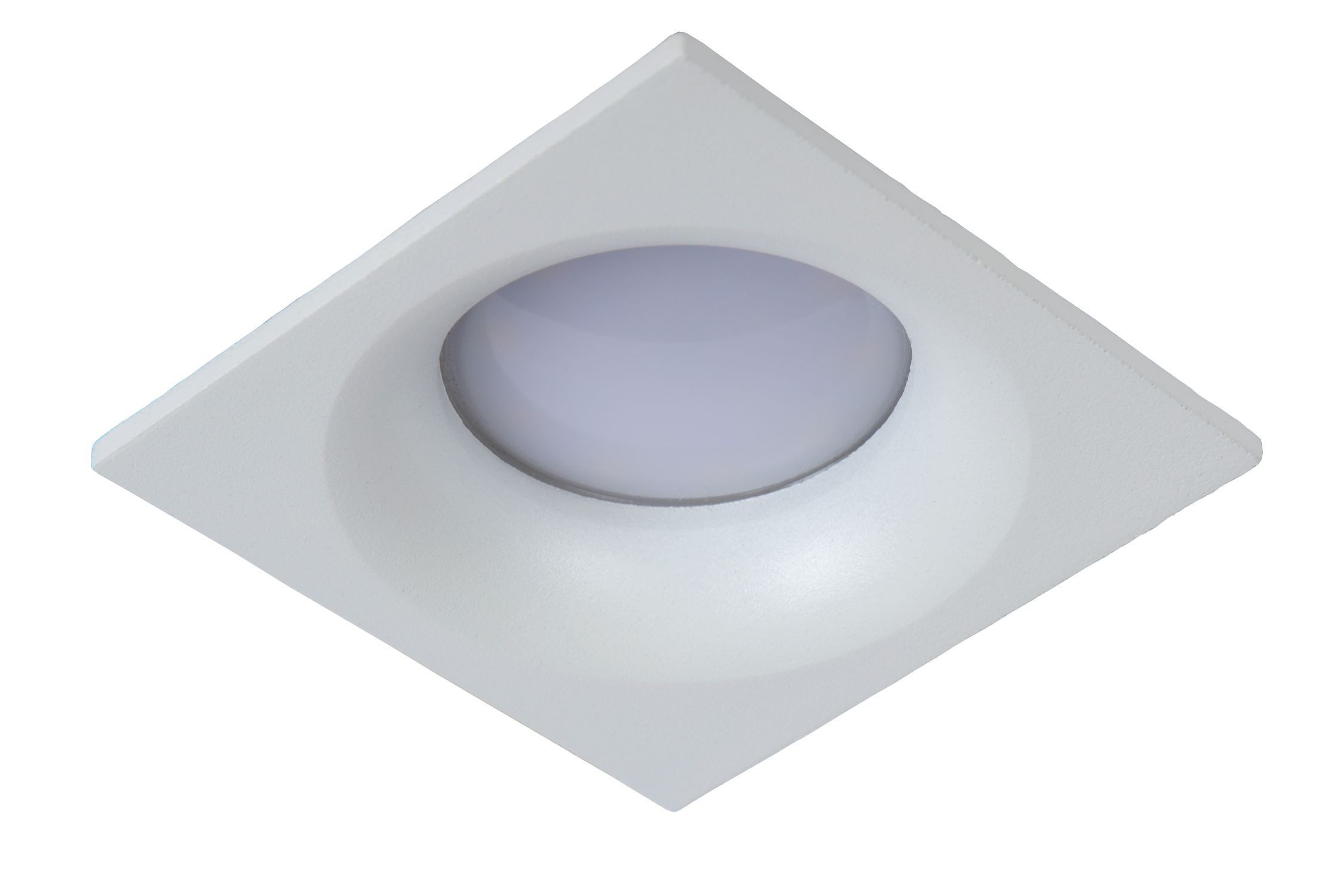 Licht-Erlebnisse Einbauleuchte AVOLA, ohne Leuchtmittel, Aluminium GU10 IP44 8,5 cm breit Weiß eckig Modern