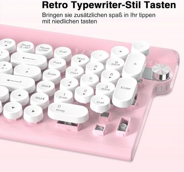 RaceGT Mit QWERTZ Deutsch Layout Tastatur- und Maus-Set, Elegante, Komfortables Tippen, Praktische Features, Energiesparend