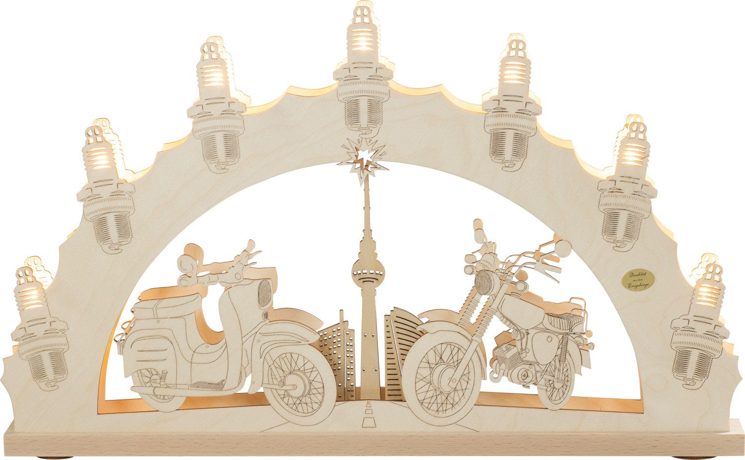 SAICO Original LED Schwibbogen 3D-Lichterbogen, Moped, Premium LED-Beleucht günstig online kaufen