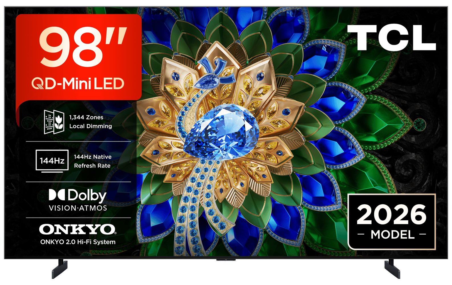 TCL 98A400UX1 QLED Mini LED-Fernseher (98 Zoll, 4K Ultra HD)
