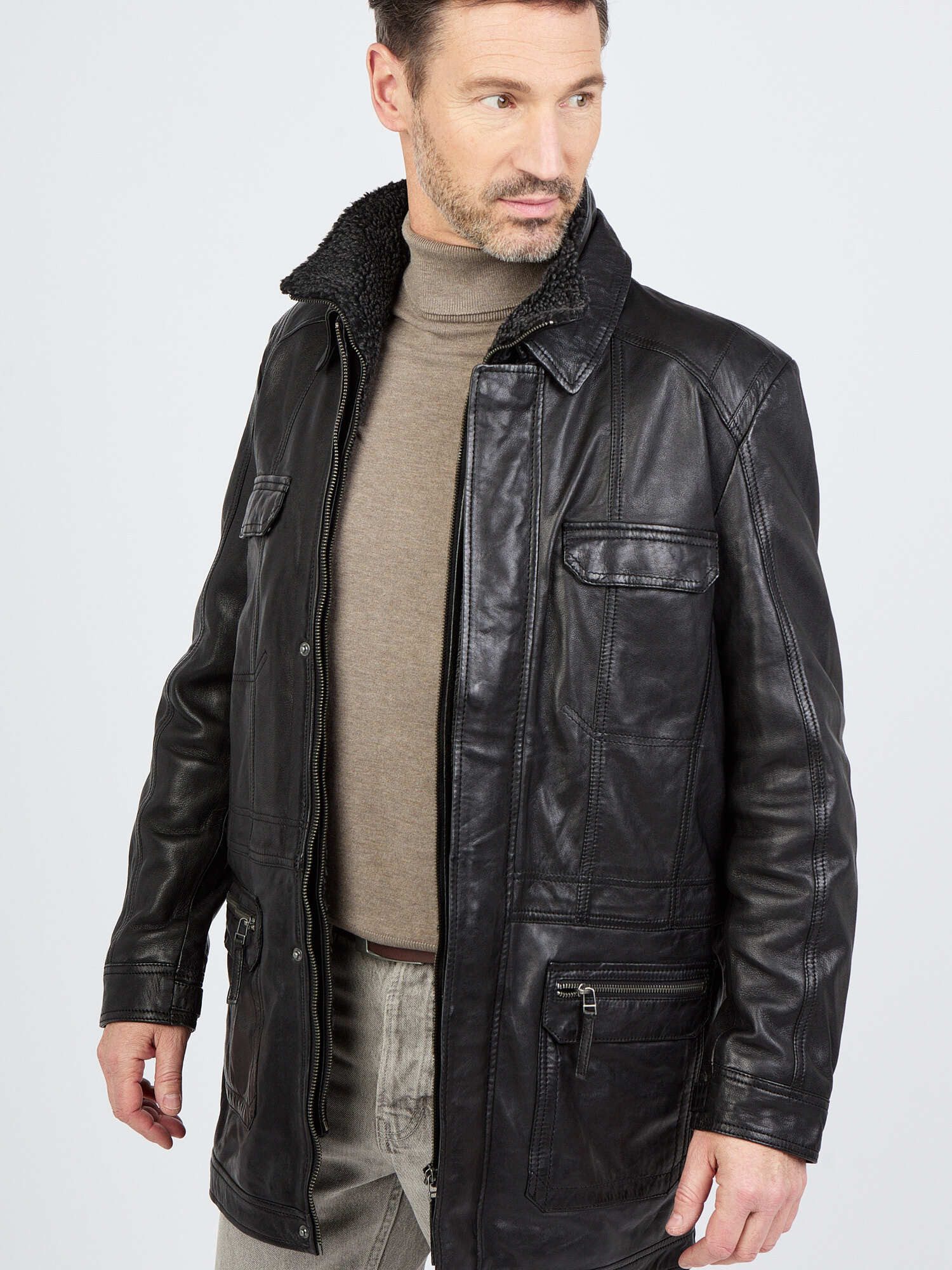 JCC Ledermantel 41607