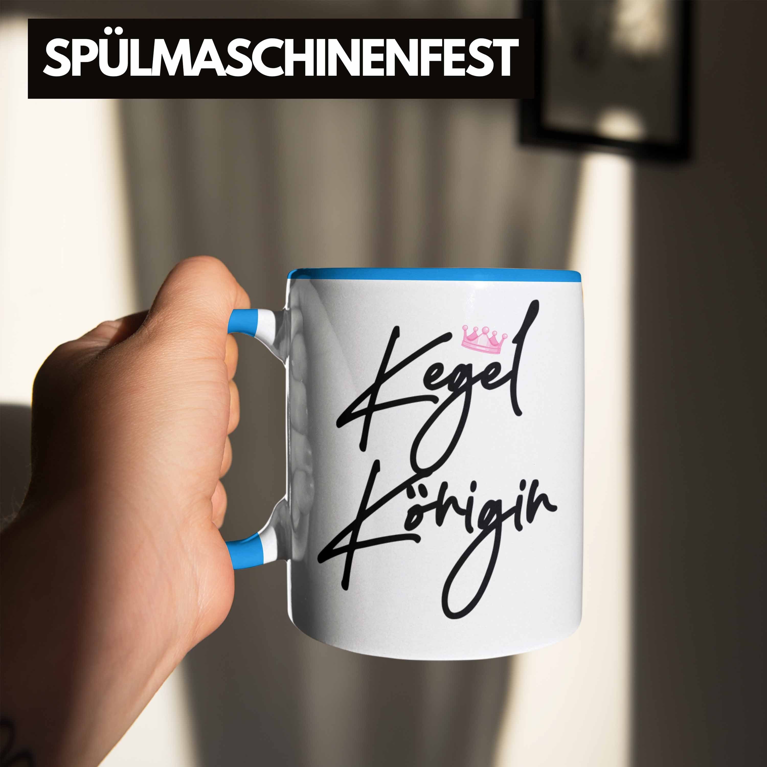 Tasse Tasse Frauen Kegelklub Kegel Blau Trendation Königin Geschenk