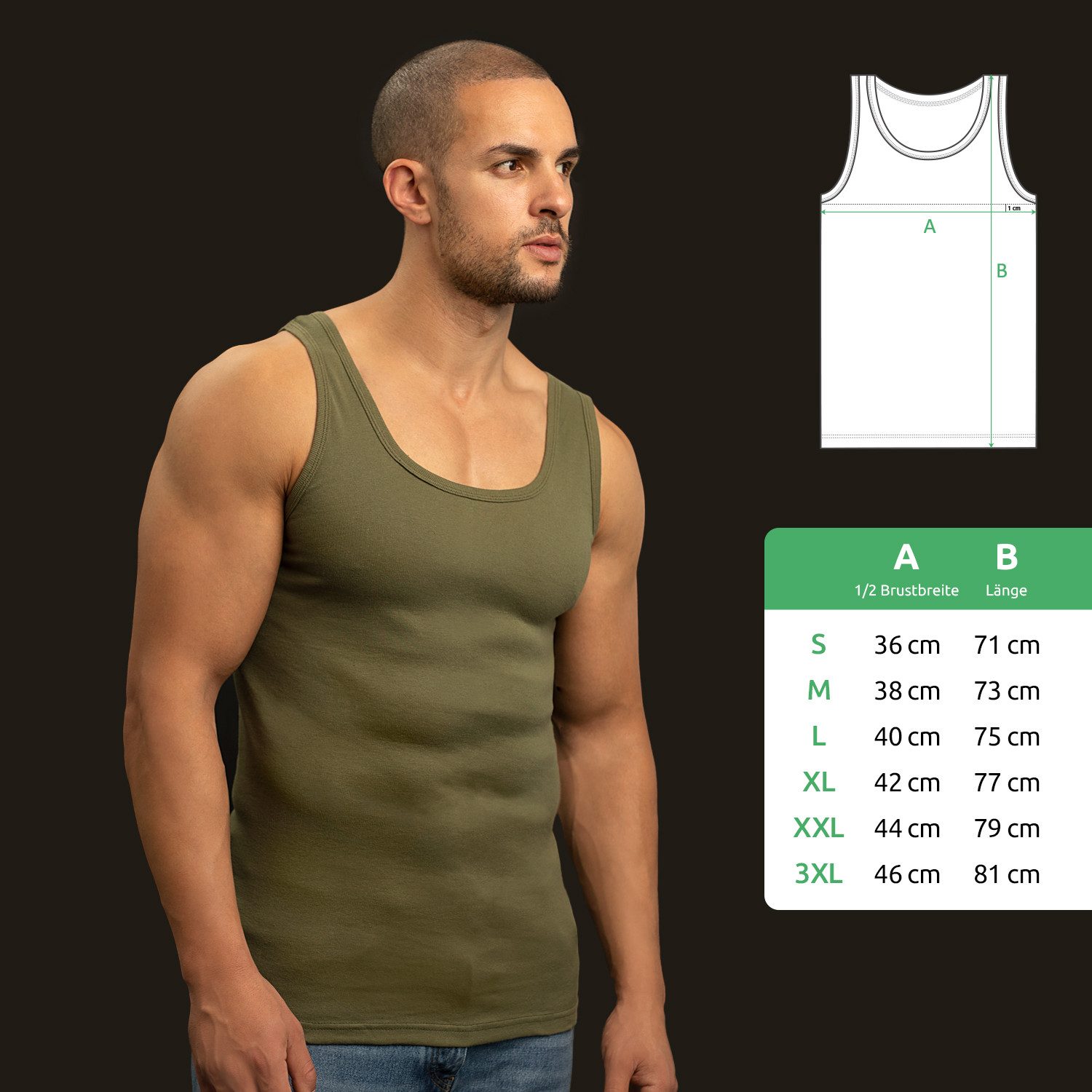 celodoro Unterhemd Herren Business Tank Top Achselhemd aus Baumwolle – Bild 5 von 5