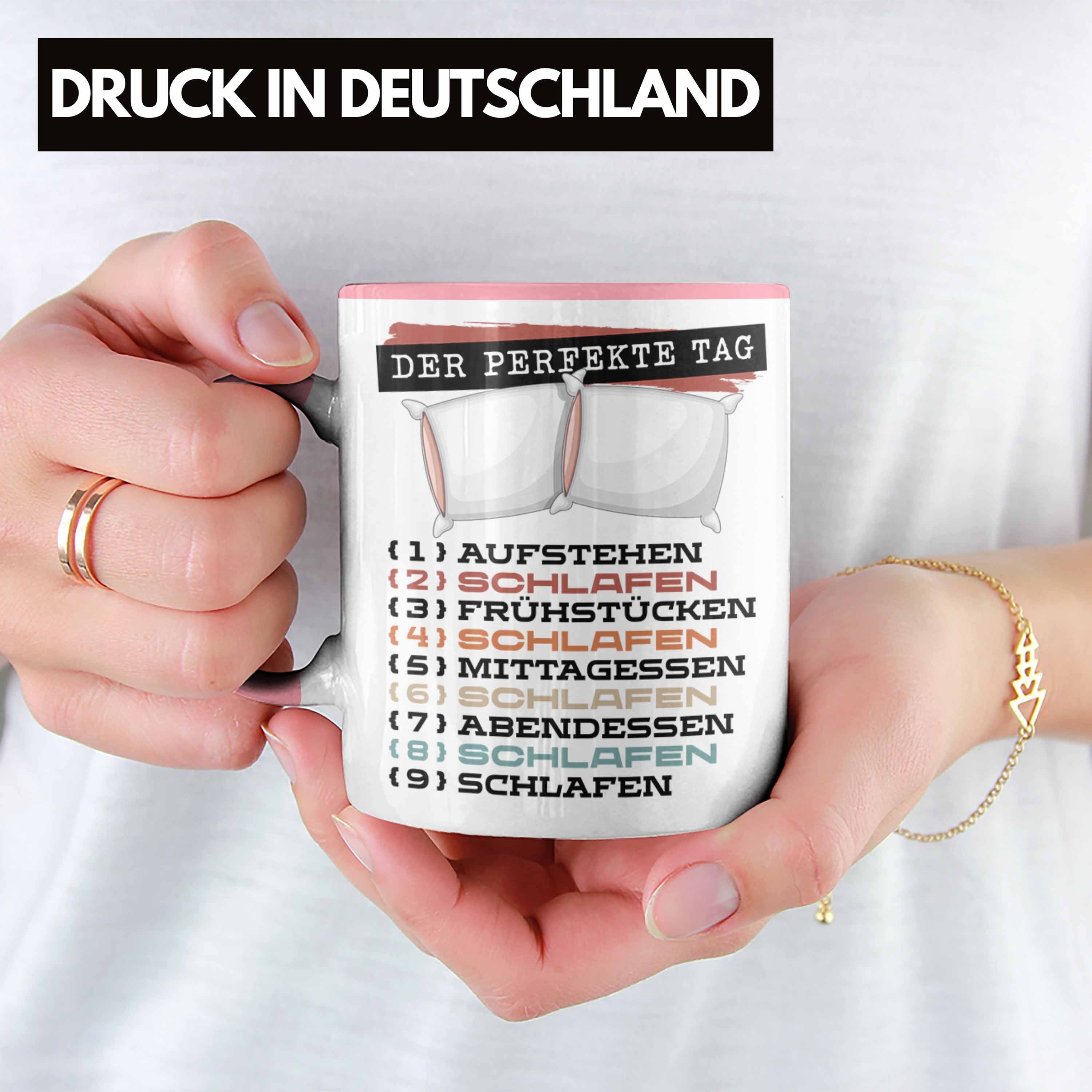 Tasse Trendation Tag Der Rosa Schlafmütze Perfekte - Geschenk Tasse Trendation Schlaf Becher