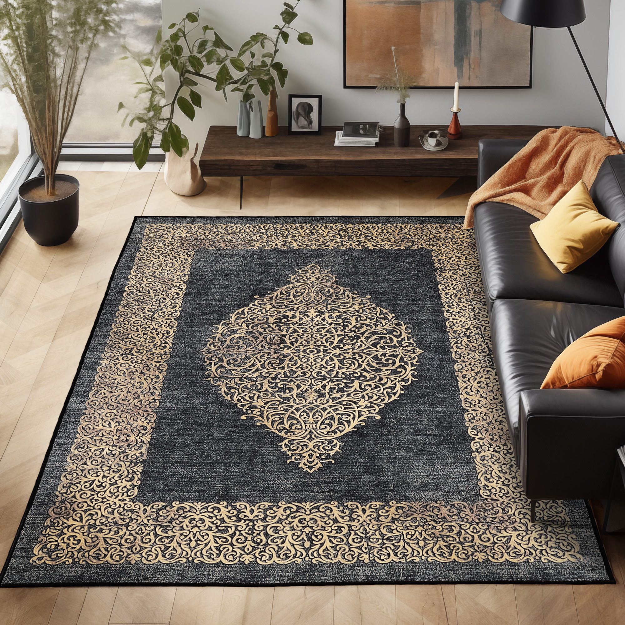 Carpettex Designteppich Barock Design, Läufer, Höhe: 7 mm, Waschbarer Teppi günstig online kaufen