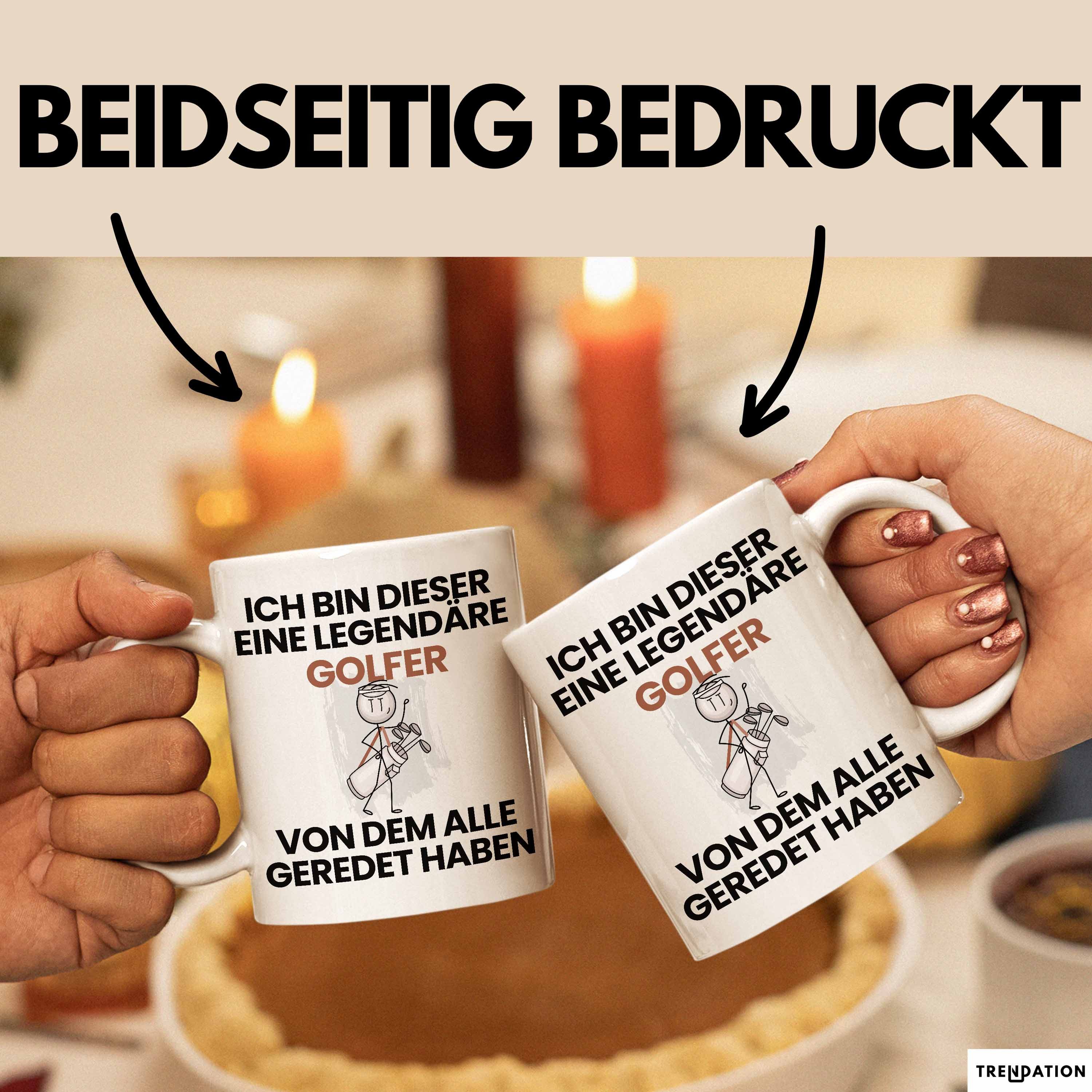 Trendation Tasse Golfer Geschenk Tasse Lustige Geschenkidee Geburtstag für Golfer Ich B
