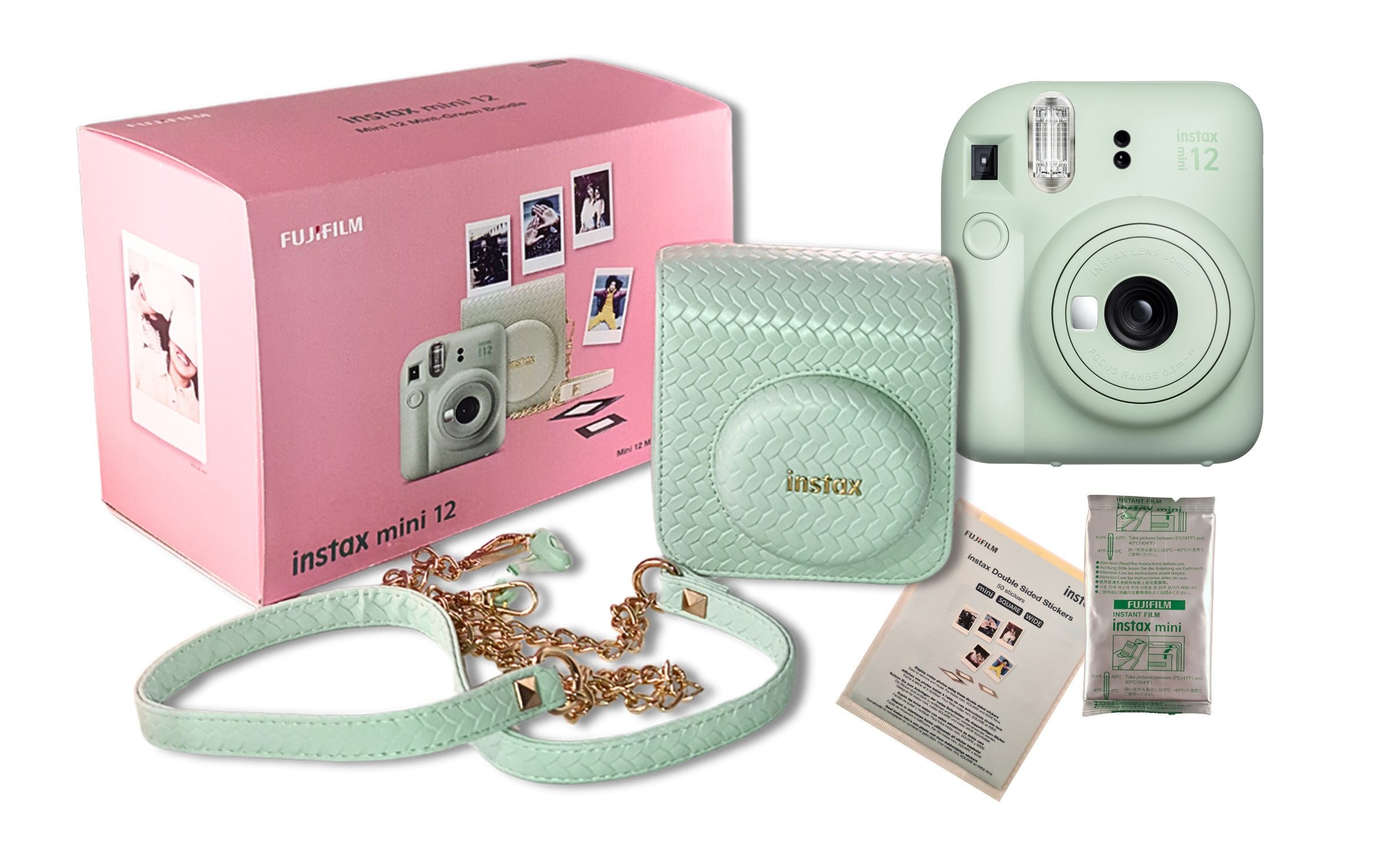 FUJIFILM Fujifilm Instax Mini 12 - Mintgrün Bundle Sofortbildkamera