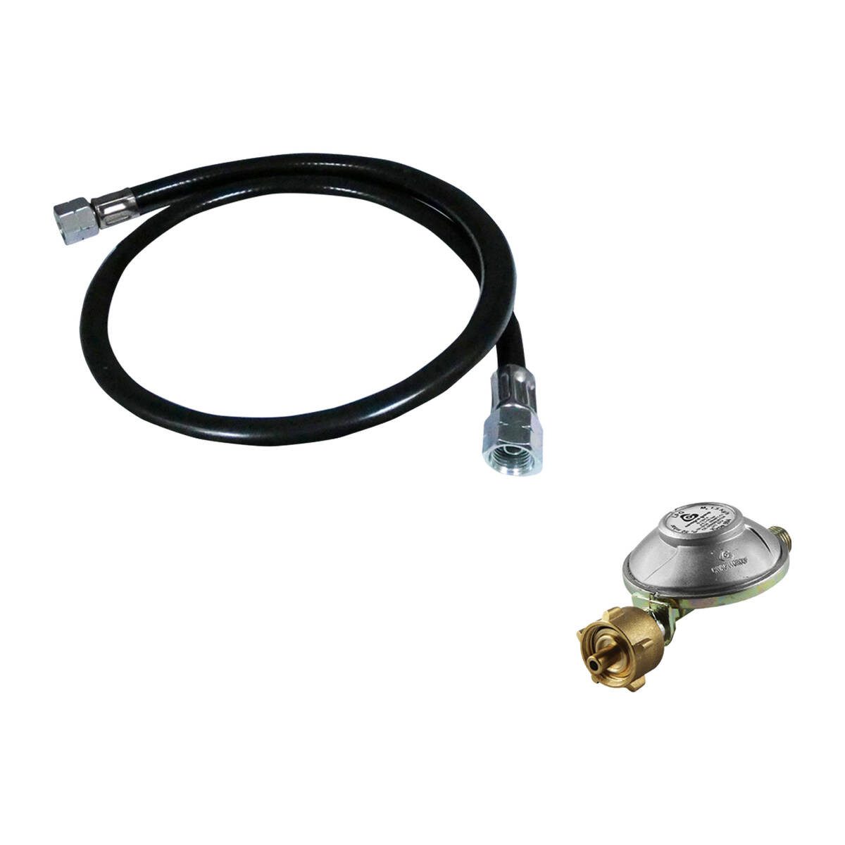 Enders® Gasdruckregler Gasschlauch Druckregler KIT, (Kombi-Set, Gasschlauch und Gasdruckregler für Gasgrills), schwarz,Schlauch,Druckregler
