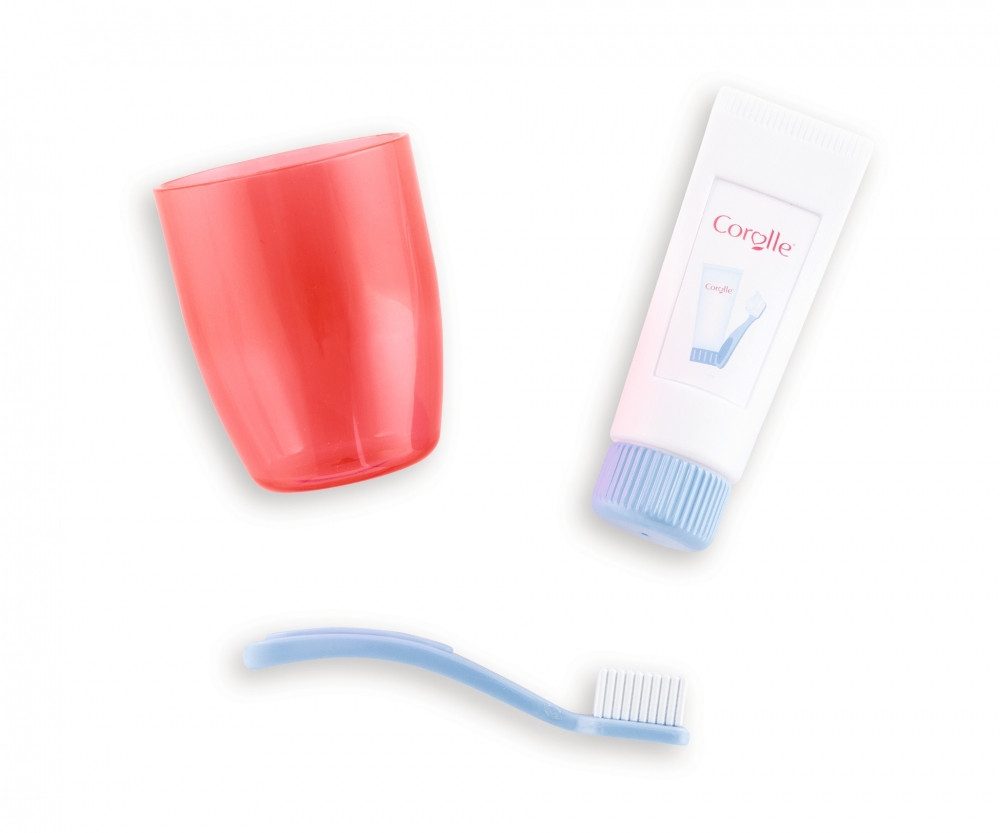 Puppen Trage Corolle MC Zahnputzset, blau