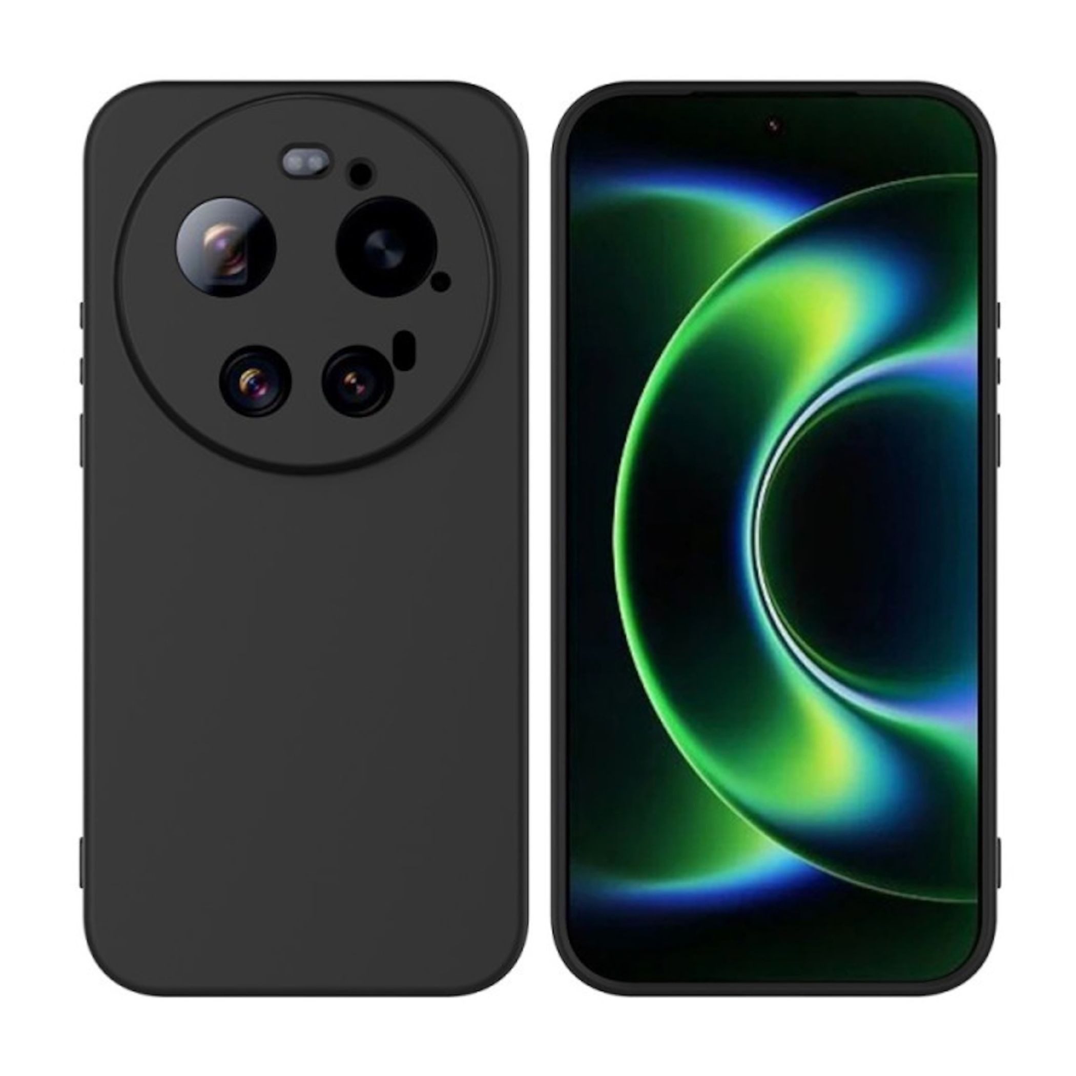 Wigento Handyhülle für Xiaomi 17 Ultra TPU Silikon Slim Dünn Flexibel Schwarz 6,9 Zoll, Stilvolle TPU Hülle, präzise Aussparungen, schützend